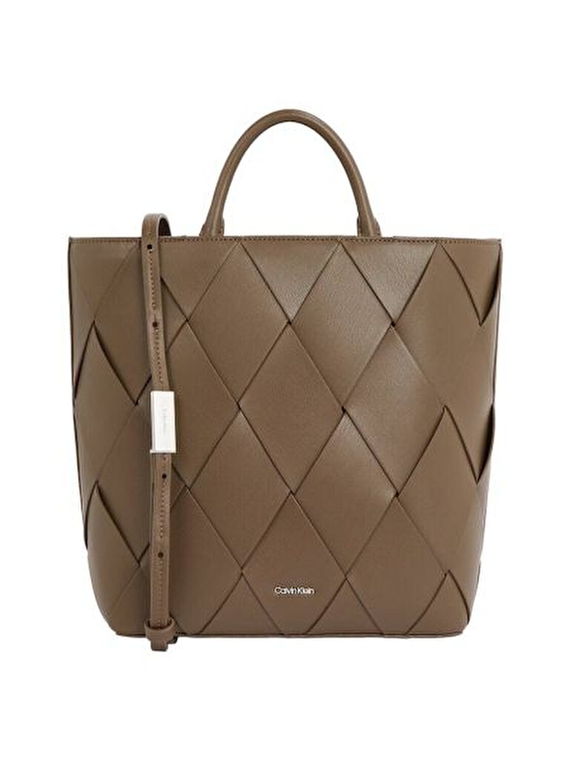 CK WOVEN MEDIUM TOTE