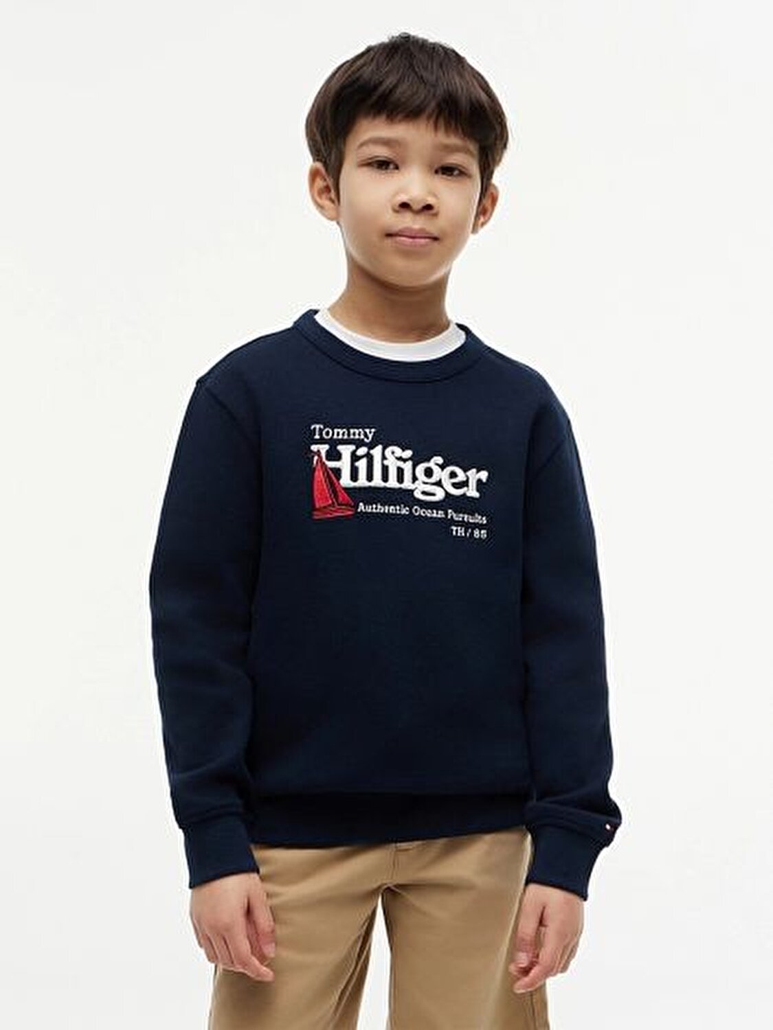 LACİVERT LOGOLU ERKEK ÇOCUK SWEATSHIRT