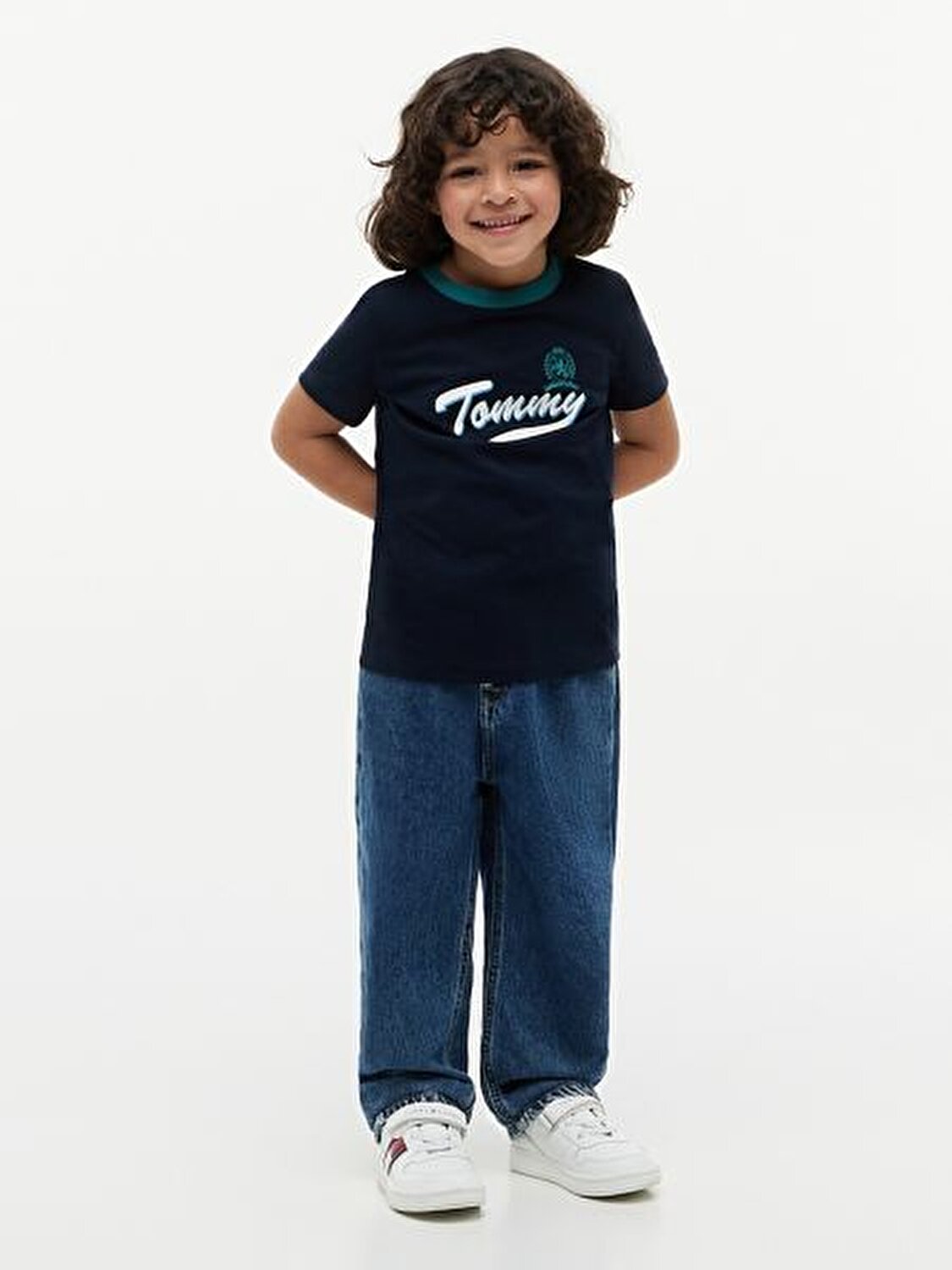 LACİVERT LOGOLU ERKEK ÇOCUK T-SHIRT