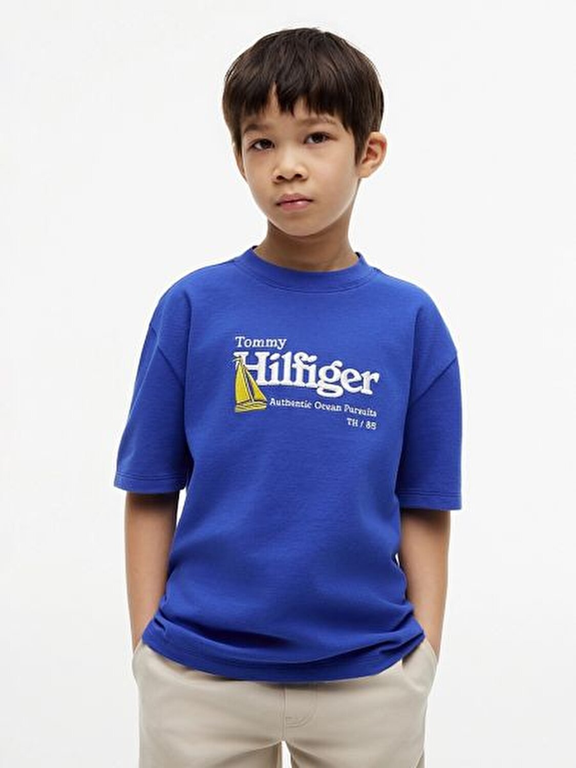 MAVİ LOGOLU ERKEK ÇOCUK T-SHIRT