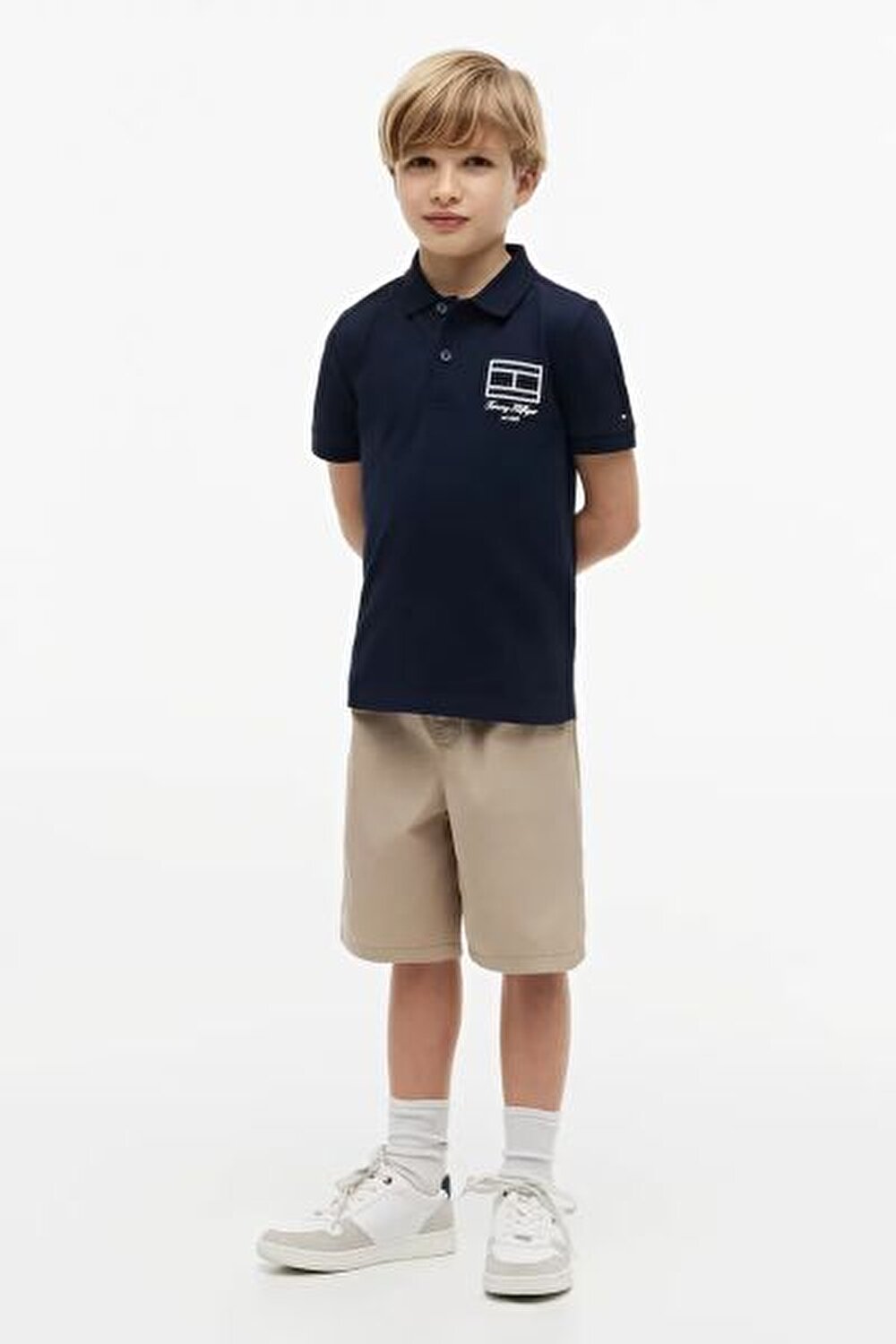 LACİVERT LOGOLU ERKEK ÇOCUK POLO T-SHIRT
