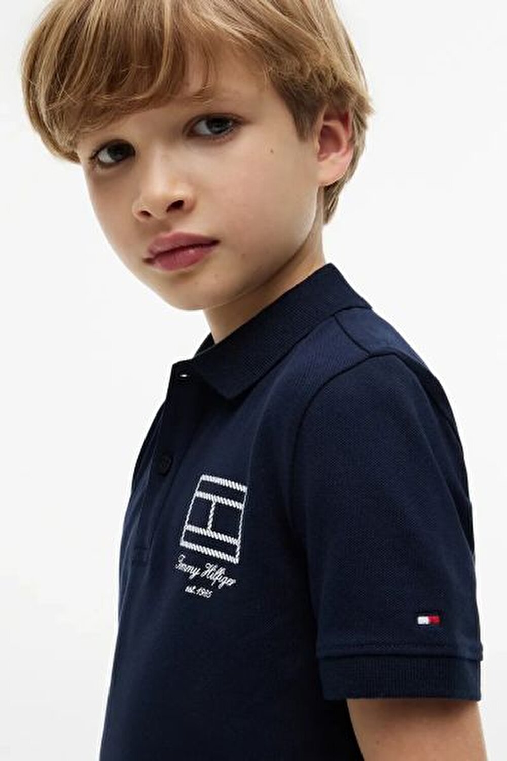LACİVERT LOGOLU ERKEK ÇOCUK POLO T-SHIRT