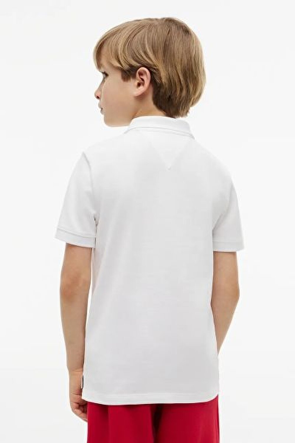 BEYAZ LOGOLU ERKEK ÇOCUK POLO T-SHIRT