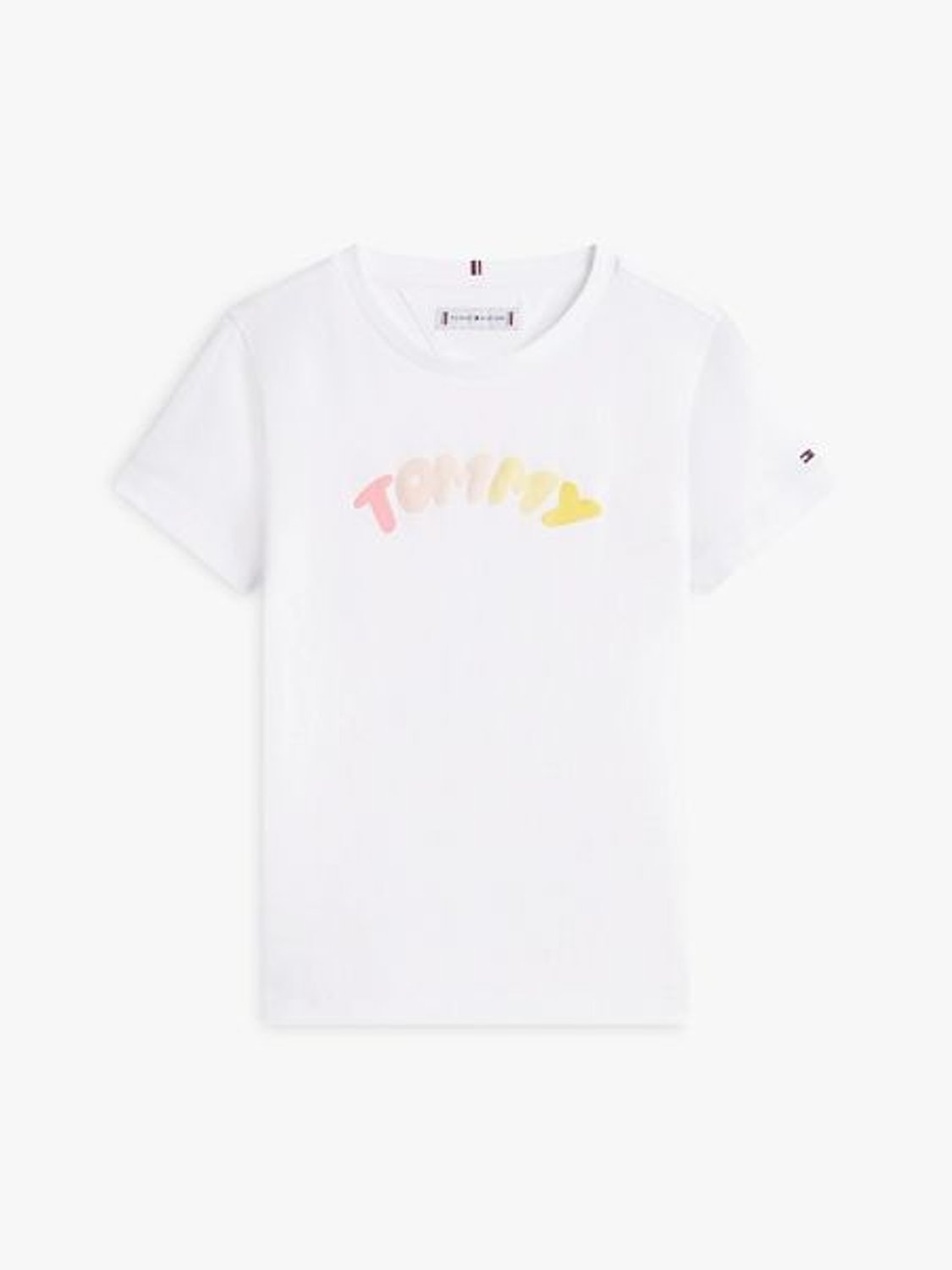 BEYAZ KIZ ÇOCUK LOGOLU T-SHIRT