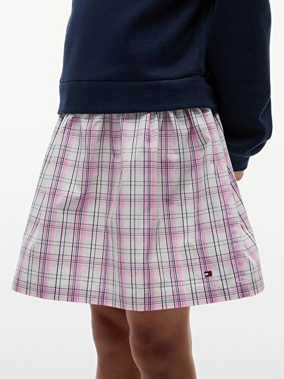 LACİVERT LOGOLU KIZ ÇOCUK SWEATSHIRT ELBİSE