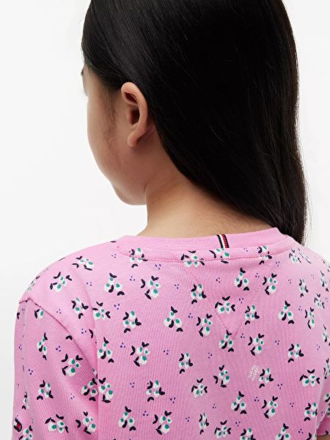 PEMBE ÇİÇEKLİ KIZ ÇOCUK T-SHIRT