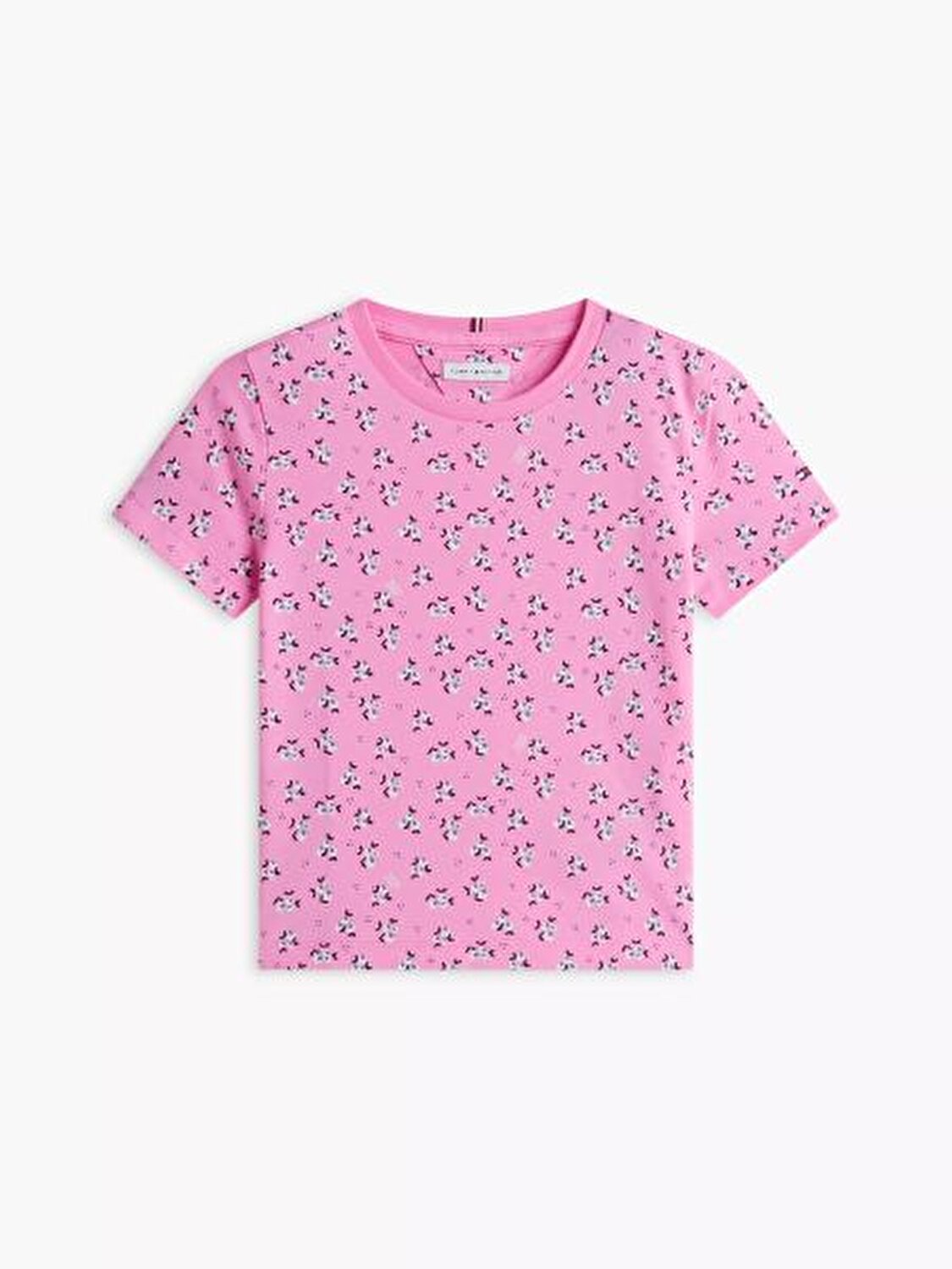 PEMBE ÇİÇEKLİ KIZ ÇOCUK T-SHIRT