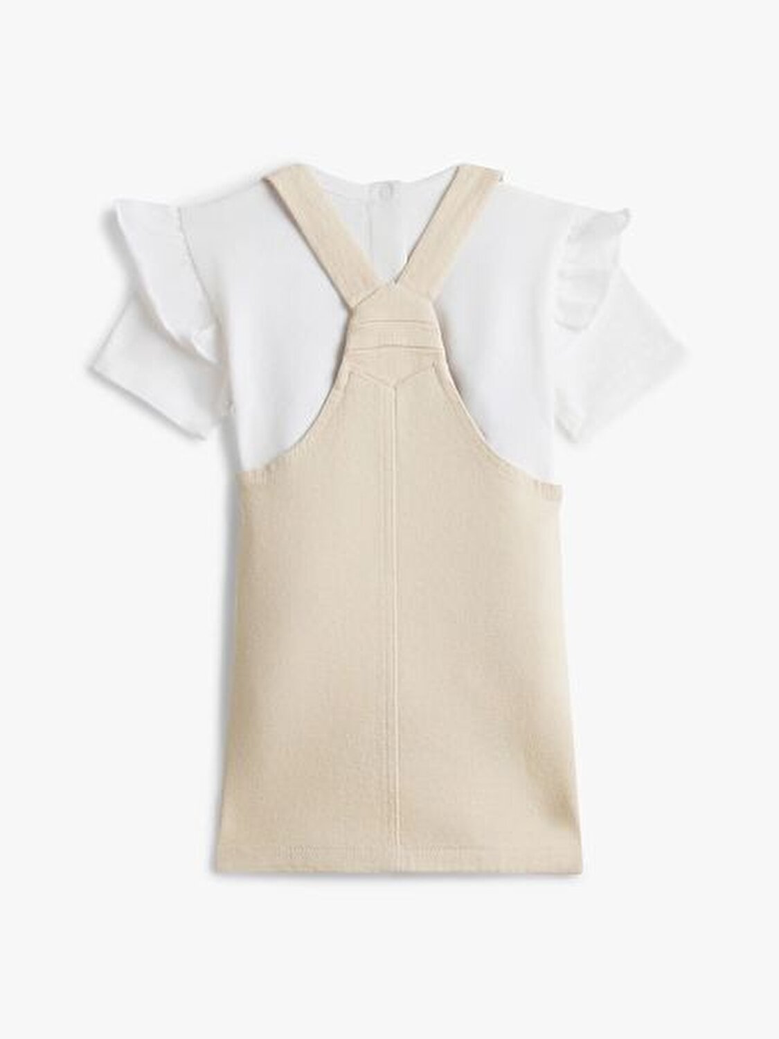 BEJ BEBEK ELBİSE T-SHIRT TAKIM