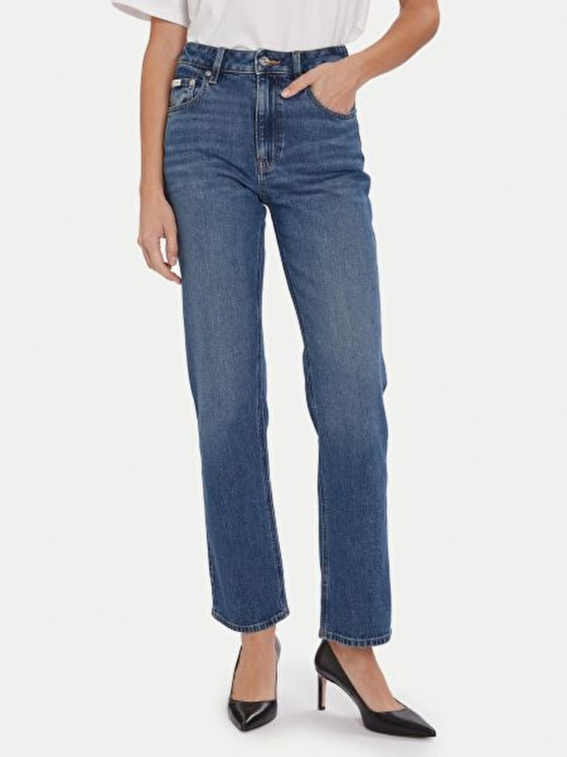 STANTON LACİVERT KADIN STRAIGHT JEAN PANTOLON