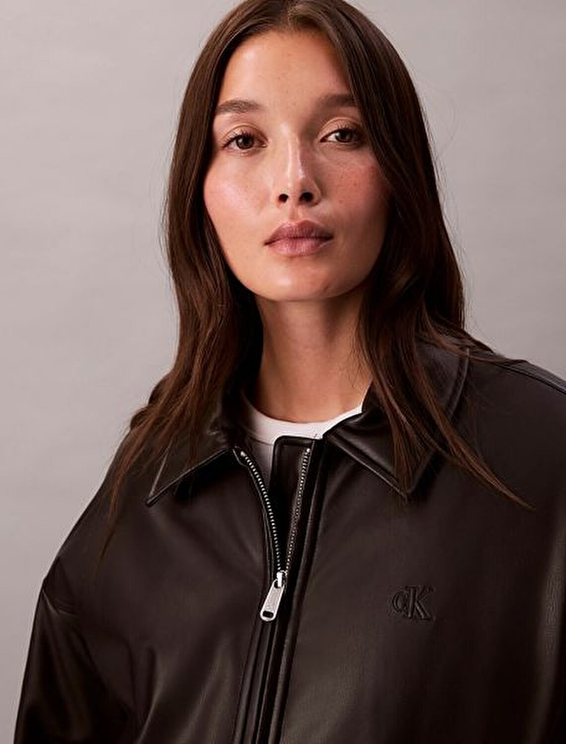 SİYAH KADIN SUNİ DERİ CEKET