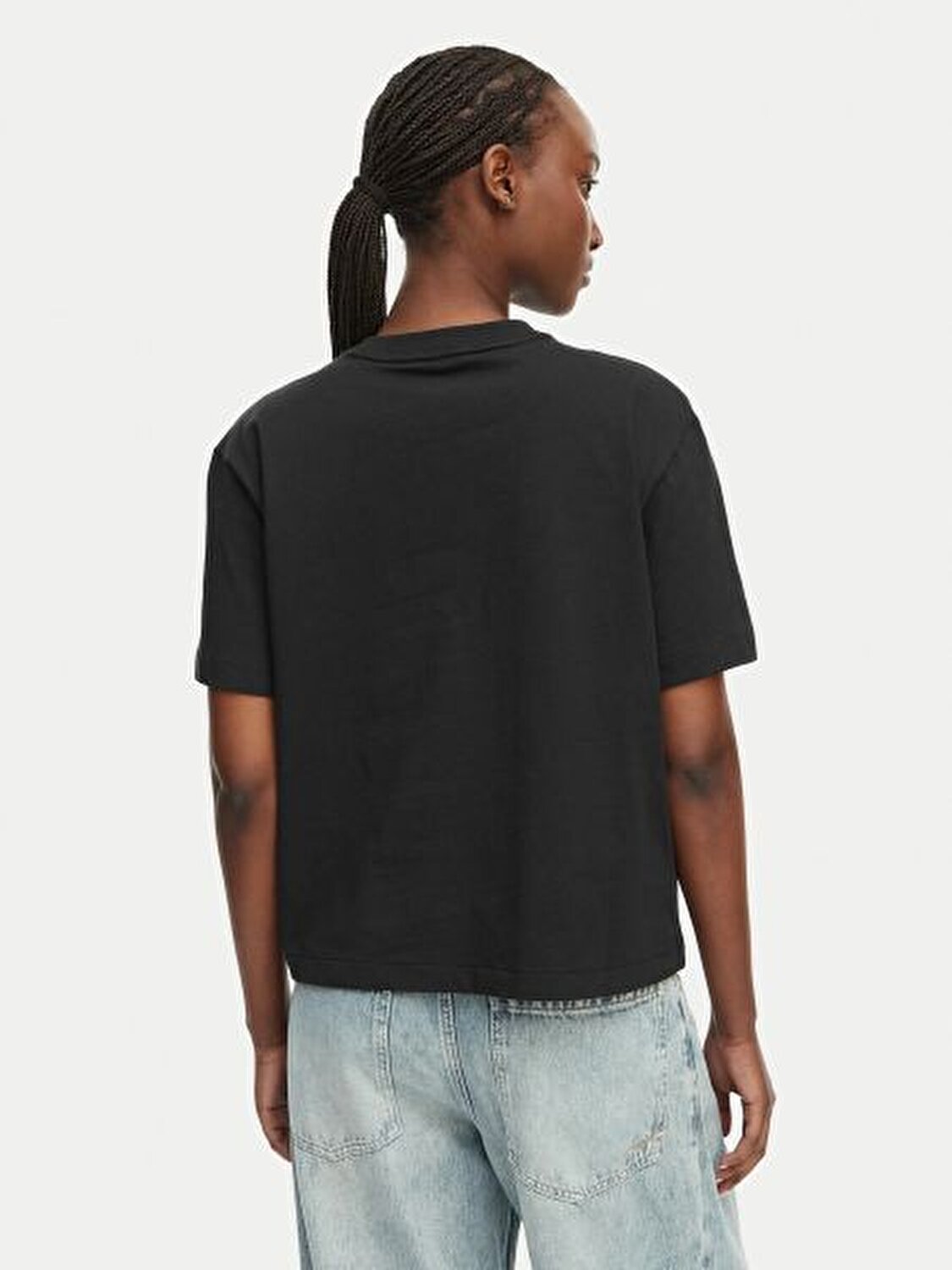 SİYAH LOGOLU KADIN T-SHIRT