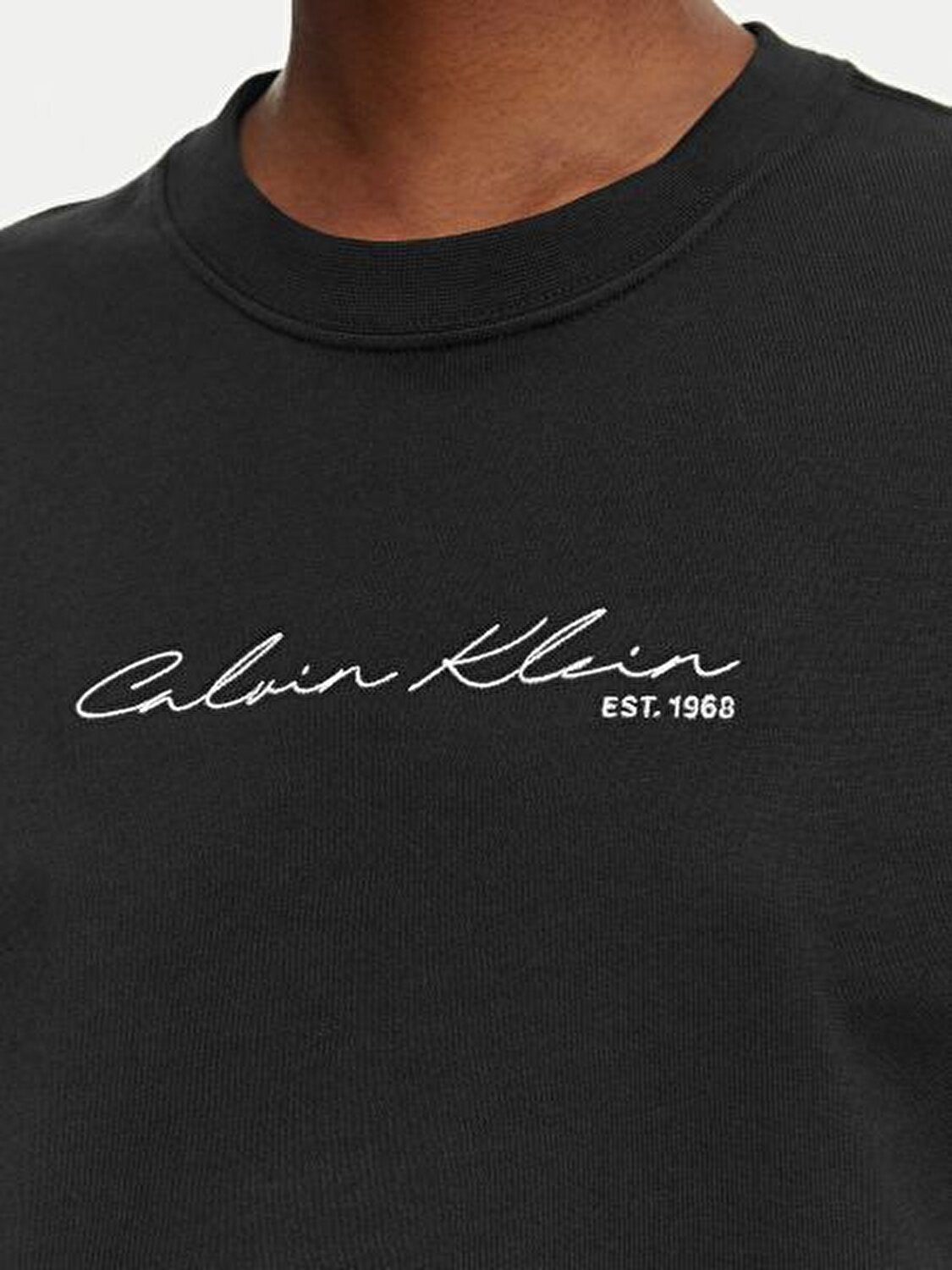 SİYAH LOGOLU KADIN T-SHIRT
