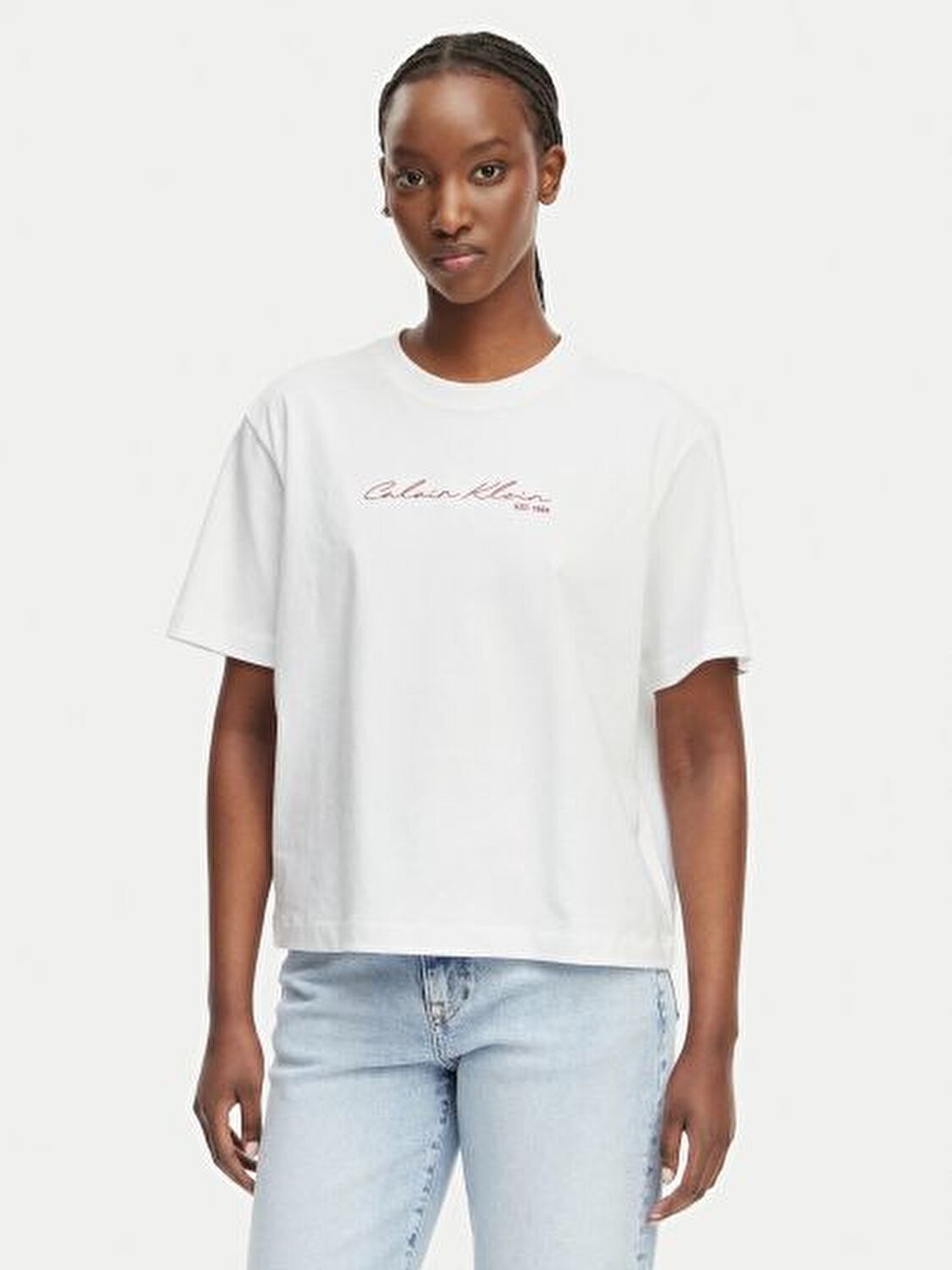 BEYAZ LOGOLU KADIN T-SHIRT