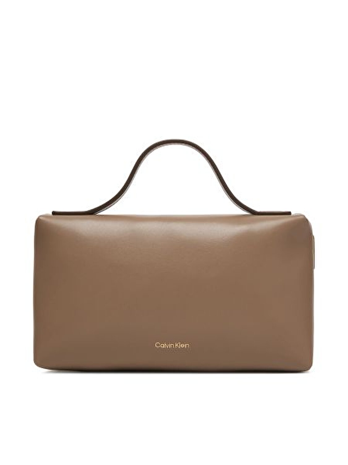 EMBLEM AOP BEJ KADIN MAKYAJ ÇANTASI