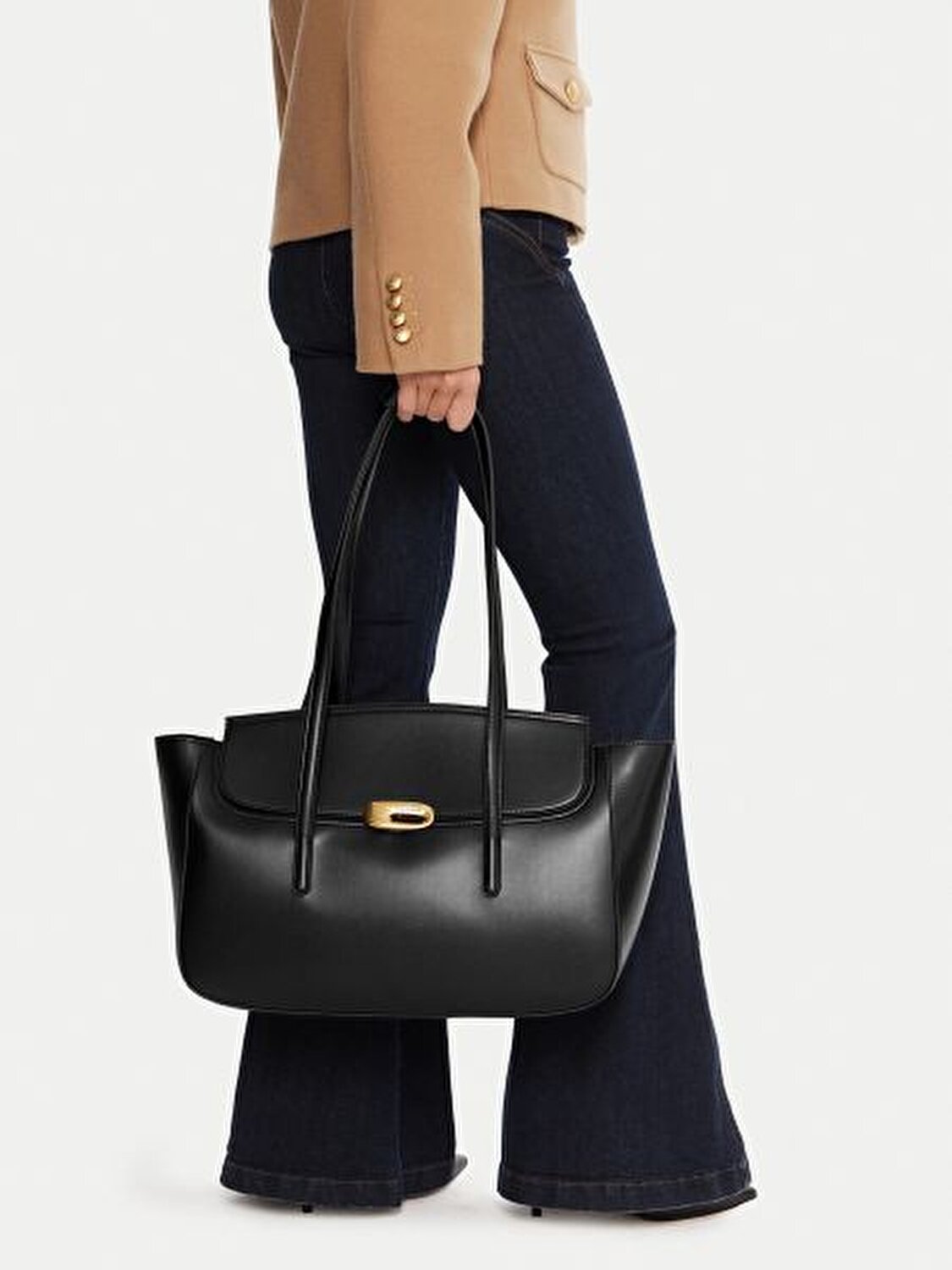 HARDWARE FLAP TOTE BAG