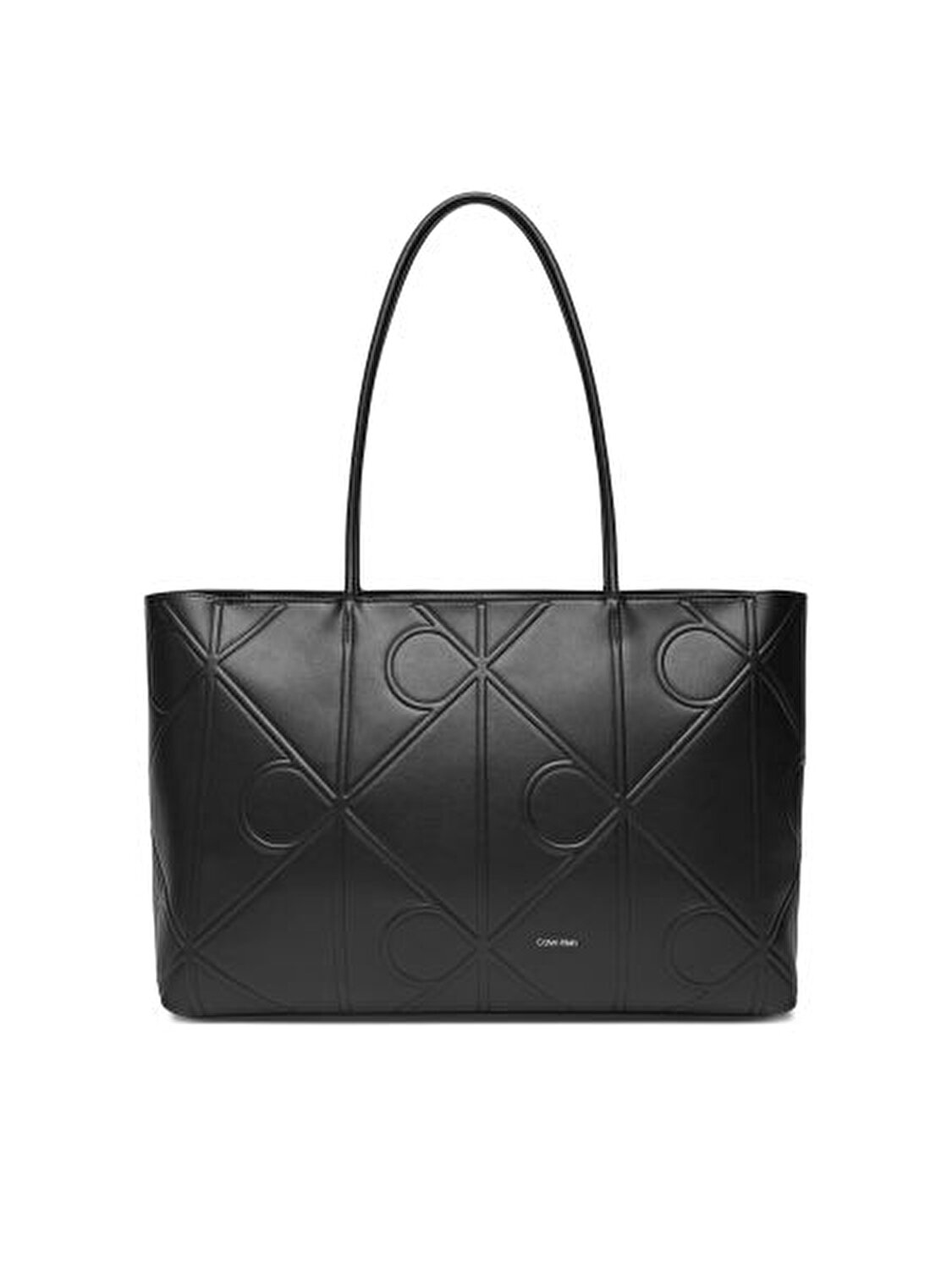 EMBLEM AOP EMBOSSED LTHR TOTE
