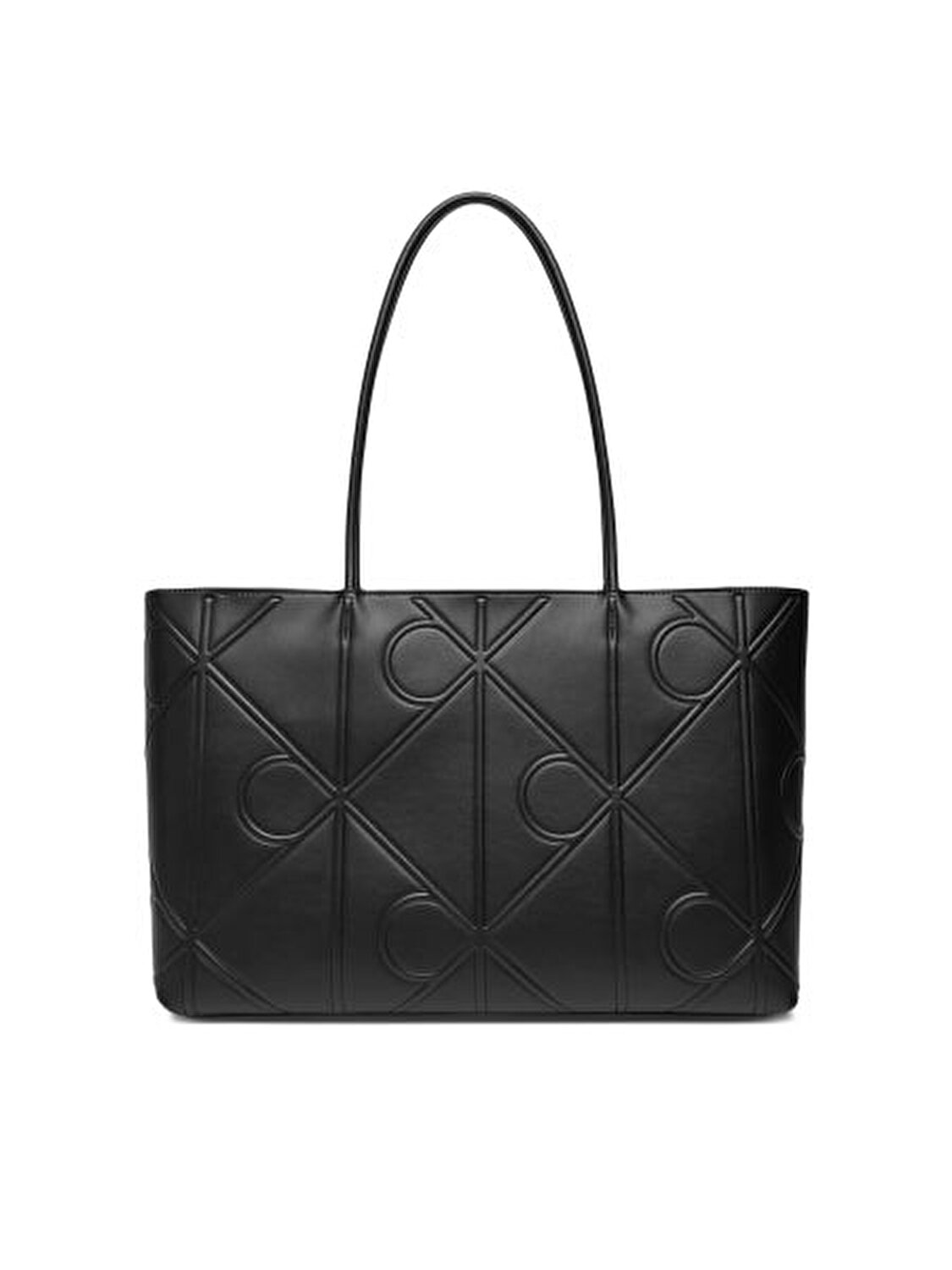 EMBLEM AOP EMBOSSED LTHR TOTE