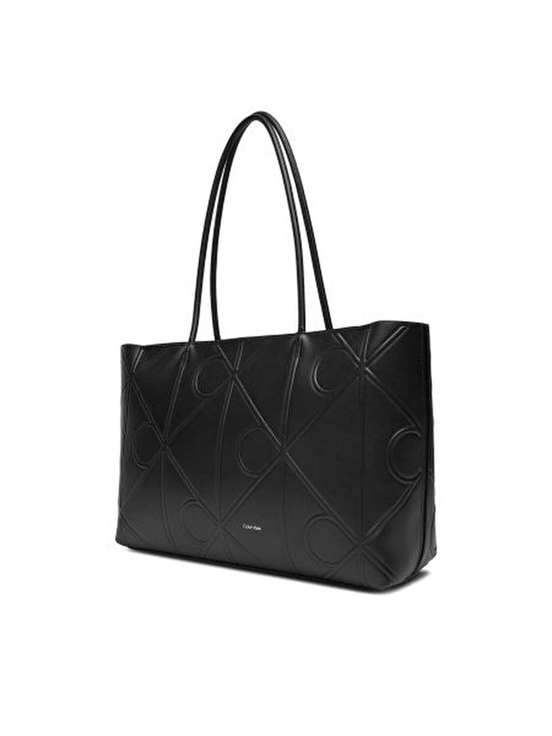 EMBLEM AOP EMBOSSED LTHR TOTE