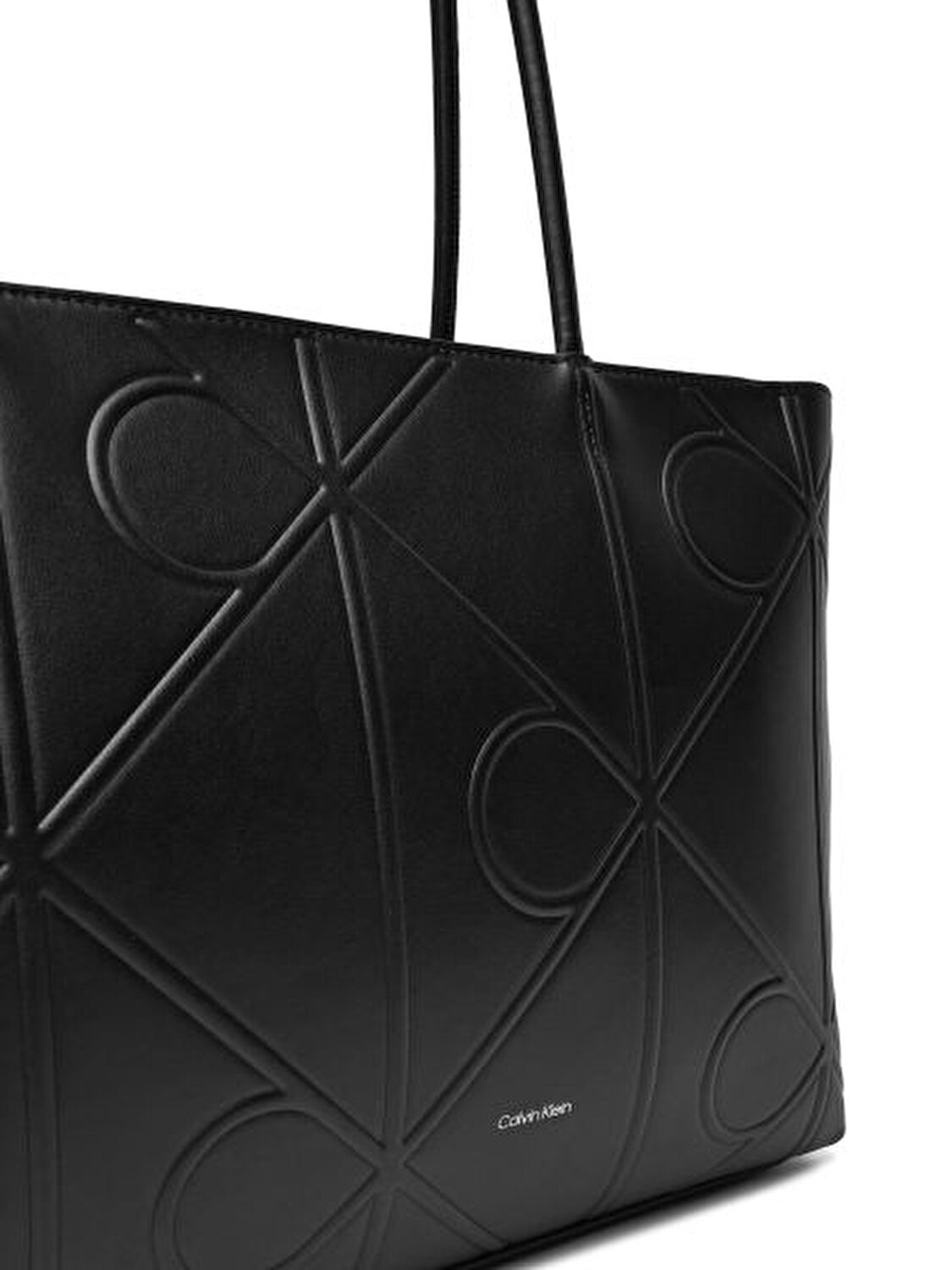 EMBLEM AOP EMBOSSED LTHR TOTE
