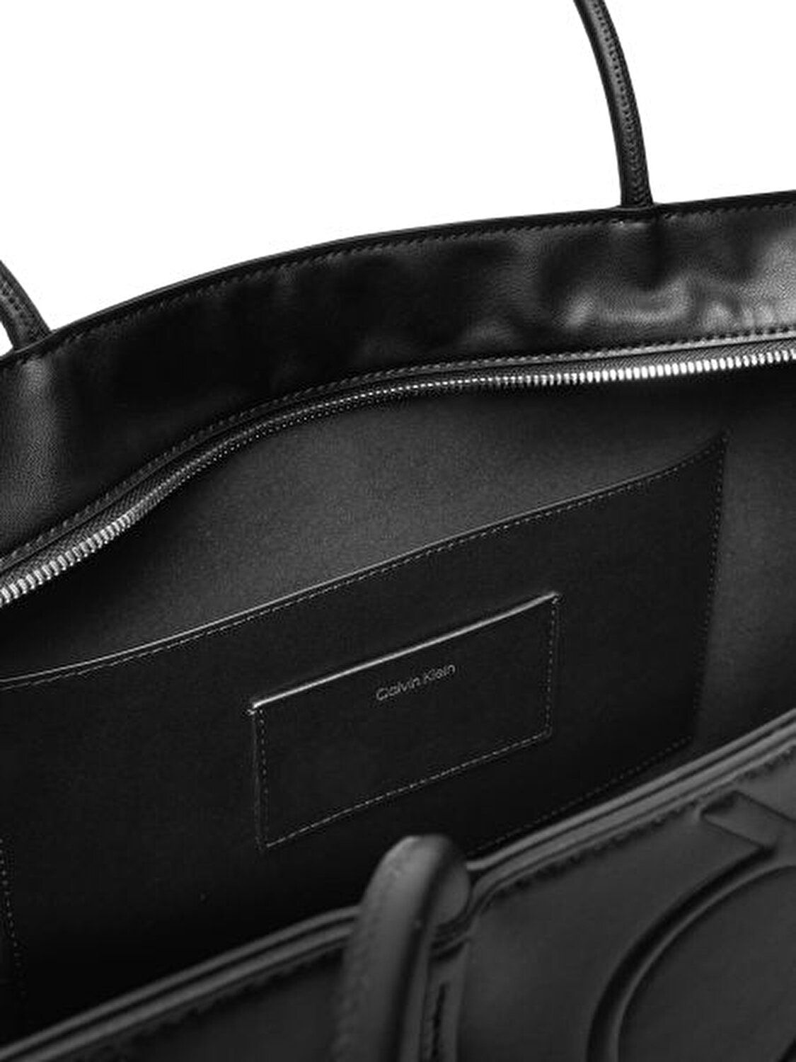 EMBLEM AOP EMBOSSED LTHR TOTE