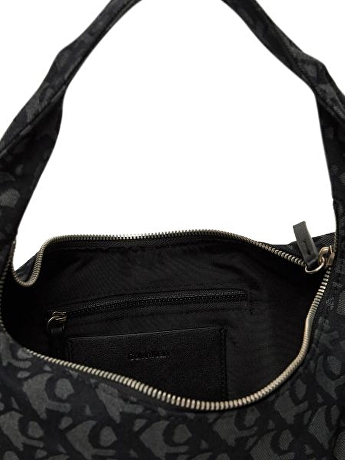 CKJ MONOGRAM PINCHED MEDIUM SHOU