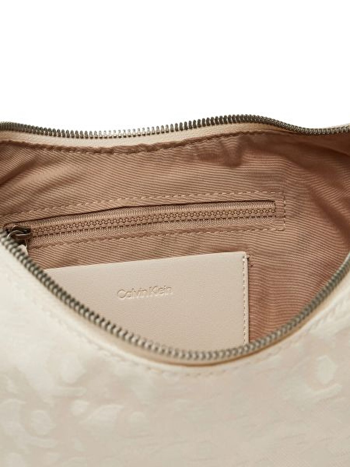 CKJ MONOGRAM PINCHED MEDIUM SHOU