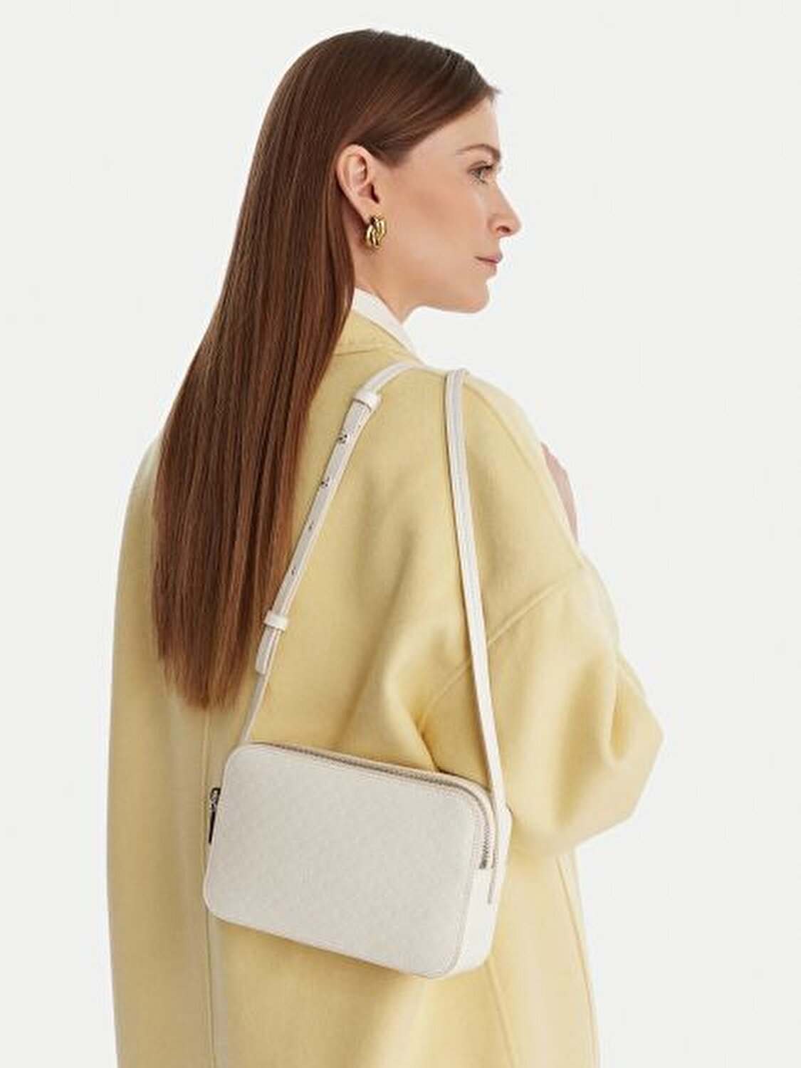 EMBLEM AOP ELONGATED CAMERA BAG