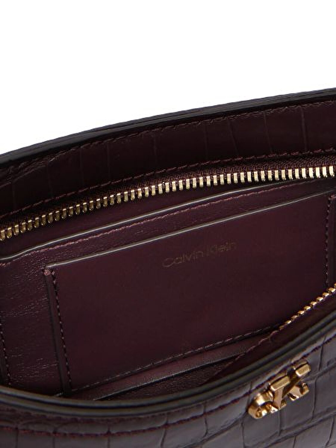 CK CROC SMALL SHOULDER BAG