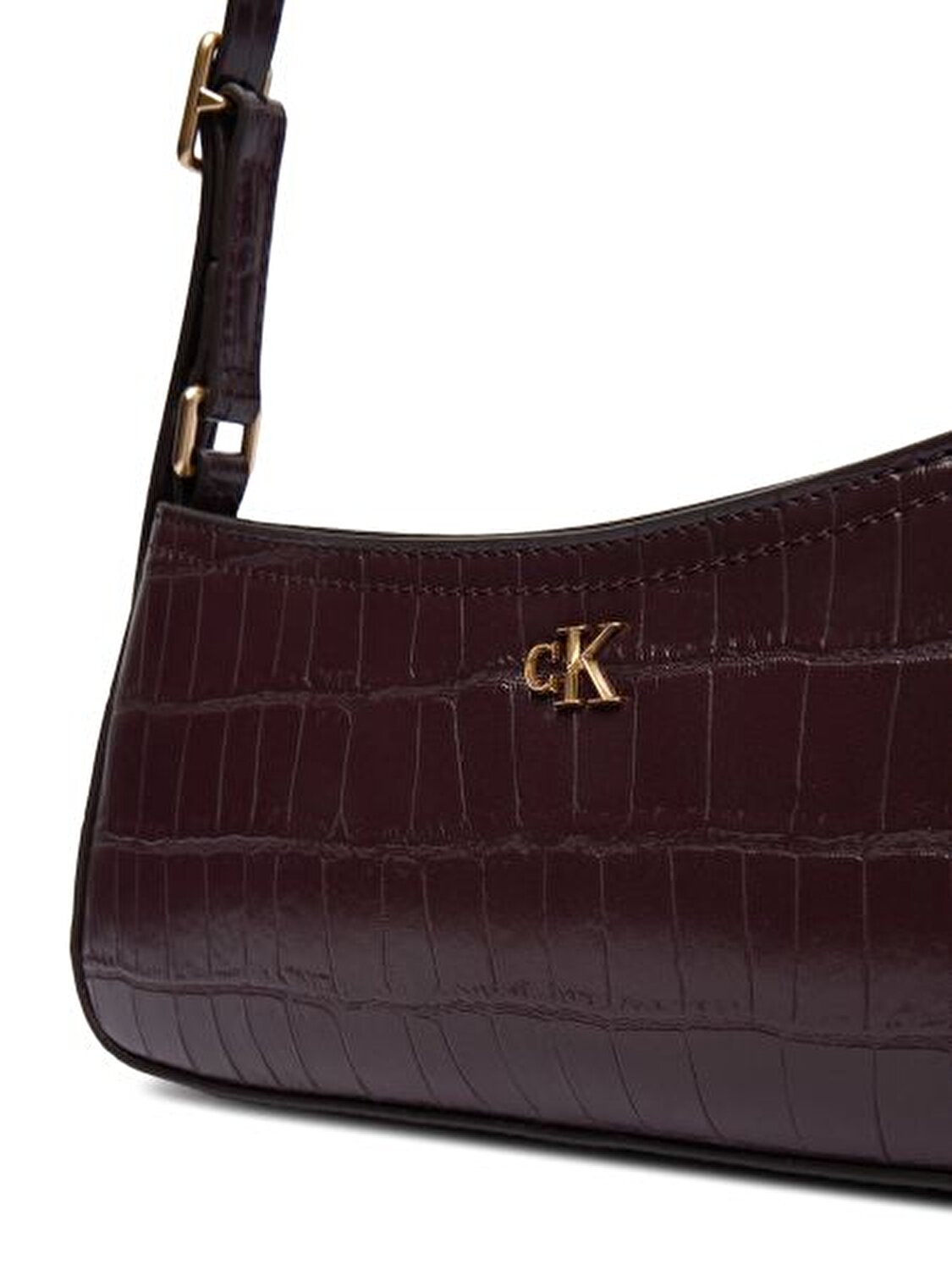 CK CROC SMALL SHOULDER BAG