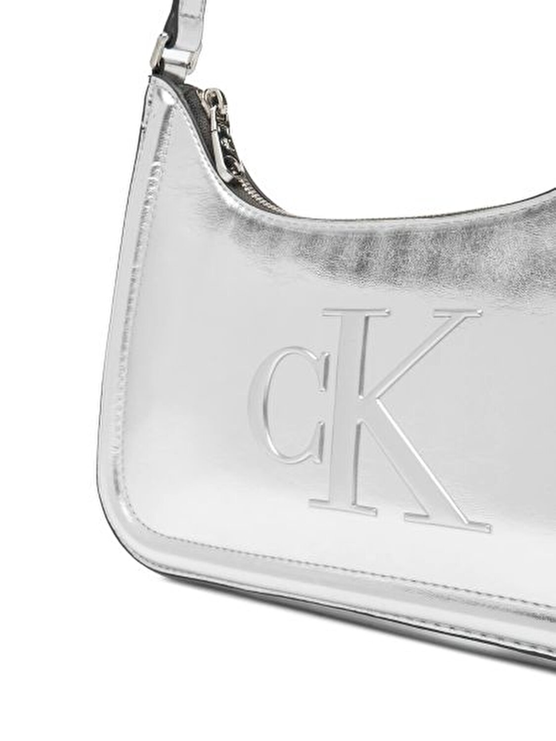 BOLD CK METALİK GRİ KADIN OMUZ ÇANTASI