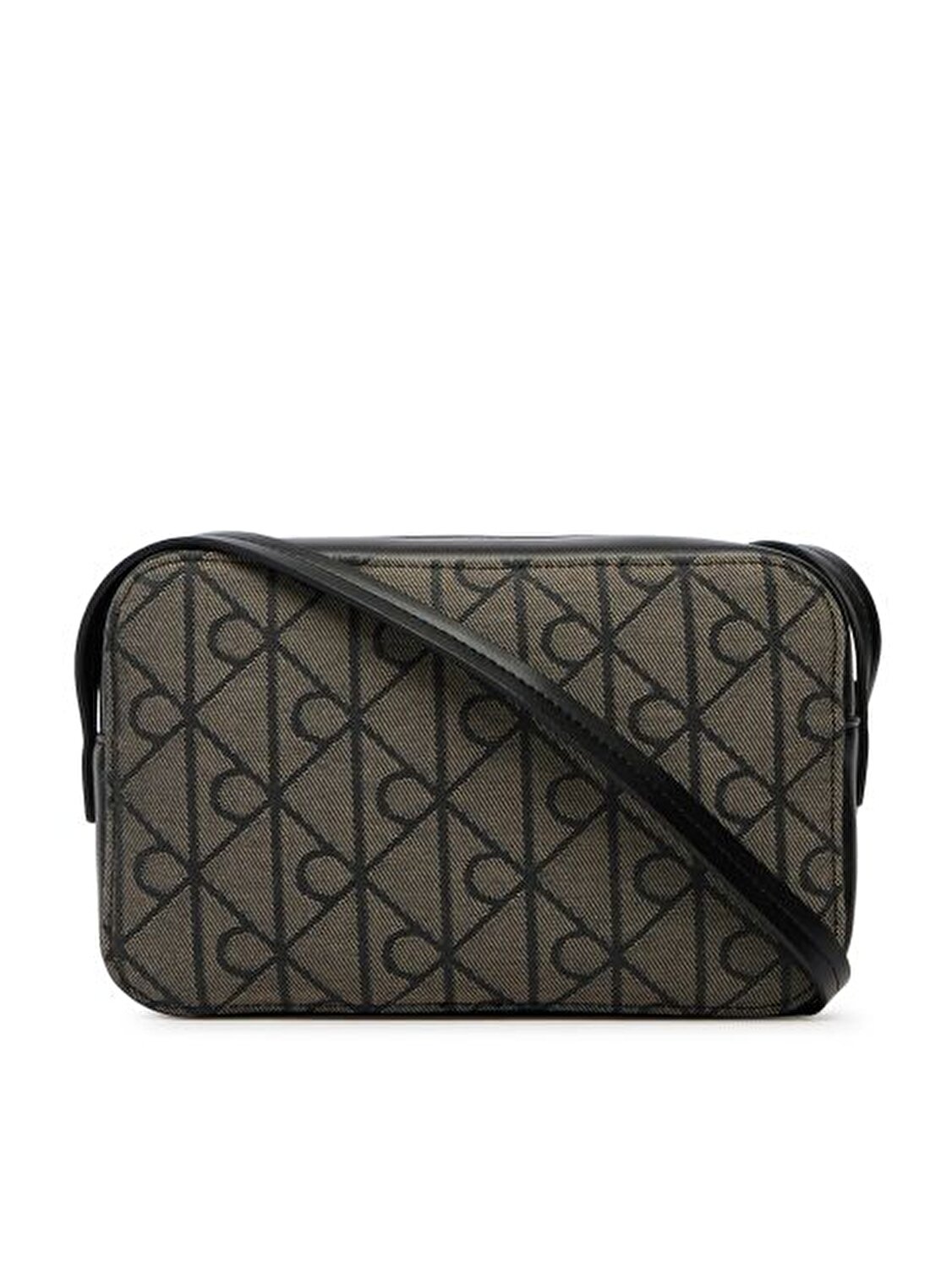 EMBLEM AOP JACQUARD CAMERA BAG ANTRASİT KADIN ÇAPRAZ ÇANTA