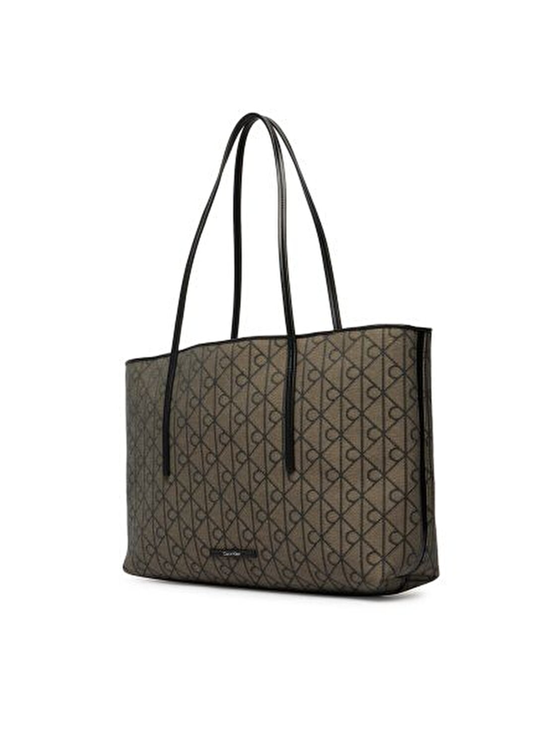 EMBLEM AOP JACQUARD ANTRASİT KADIN TOTE ÇANTA