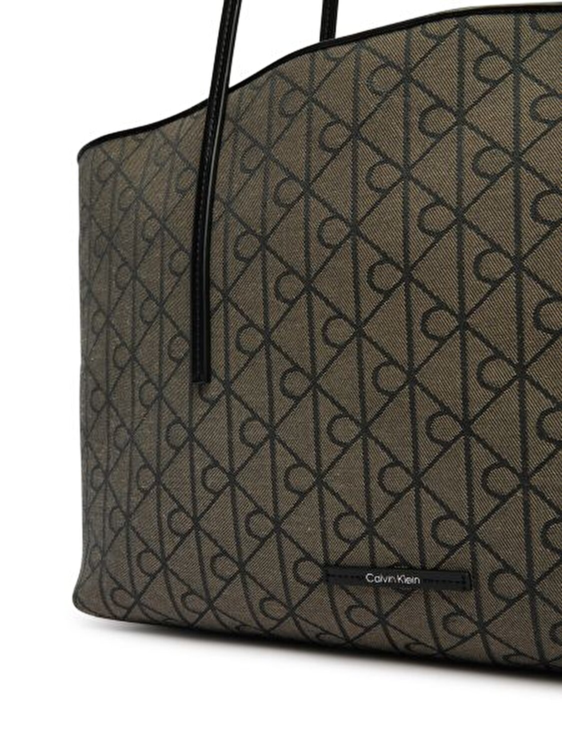 EMBLEM AOP JACQUARD ANTRASİT KADIN TOTE ÇANTA
