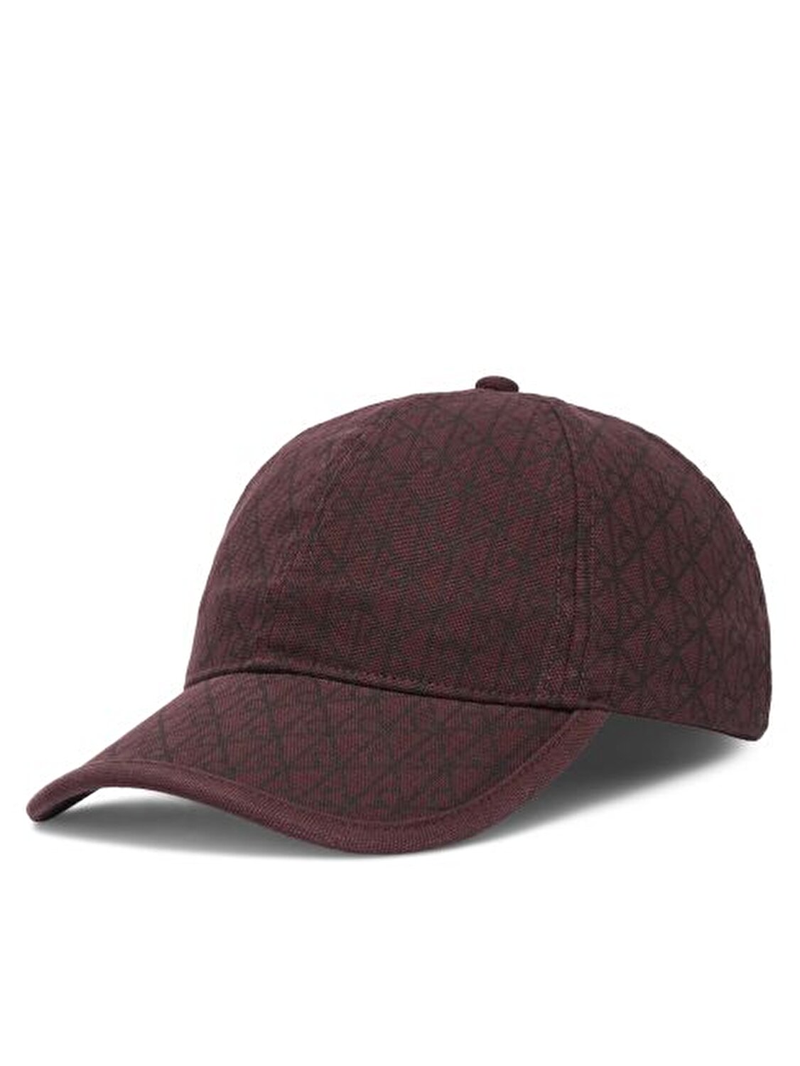 BORDO DESENLİ LOGOLU KADIN ŞAPKA