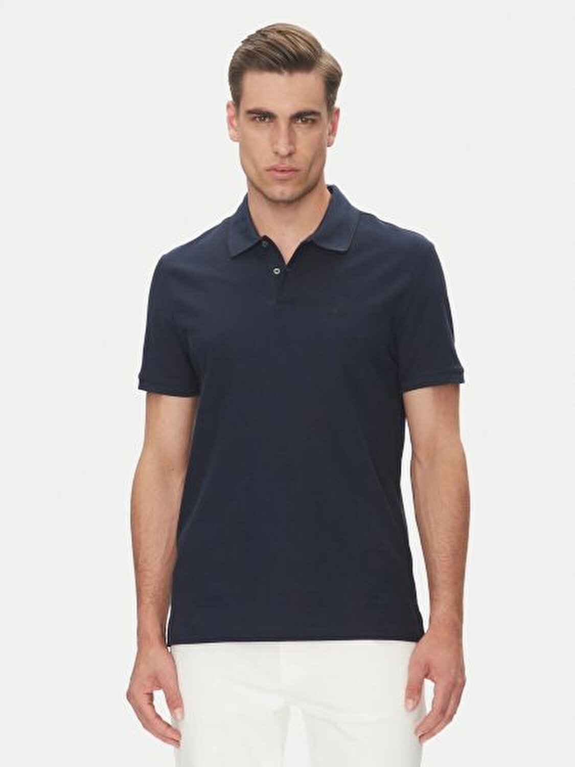 MAVİ LOGOLU ERKEK POLO T-SHIRT