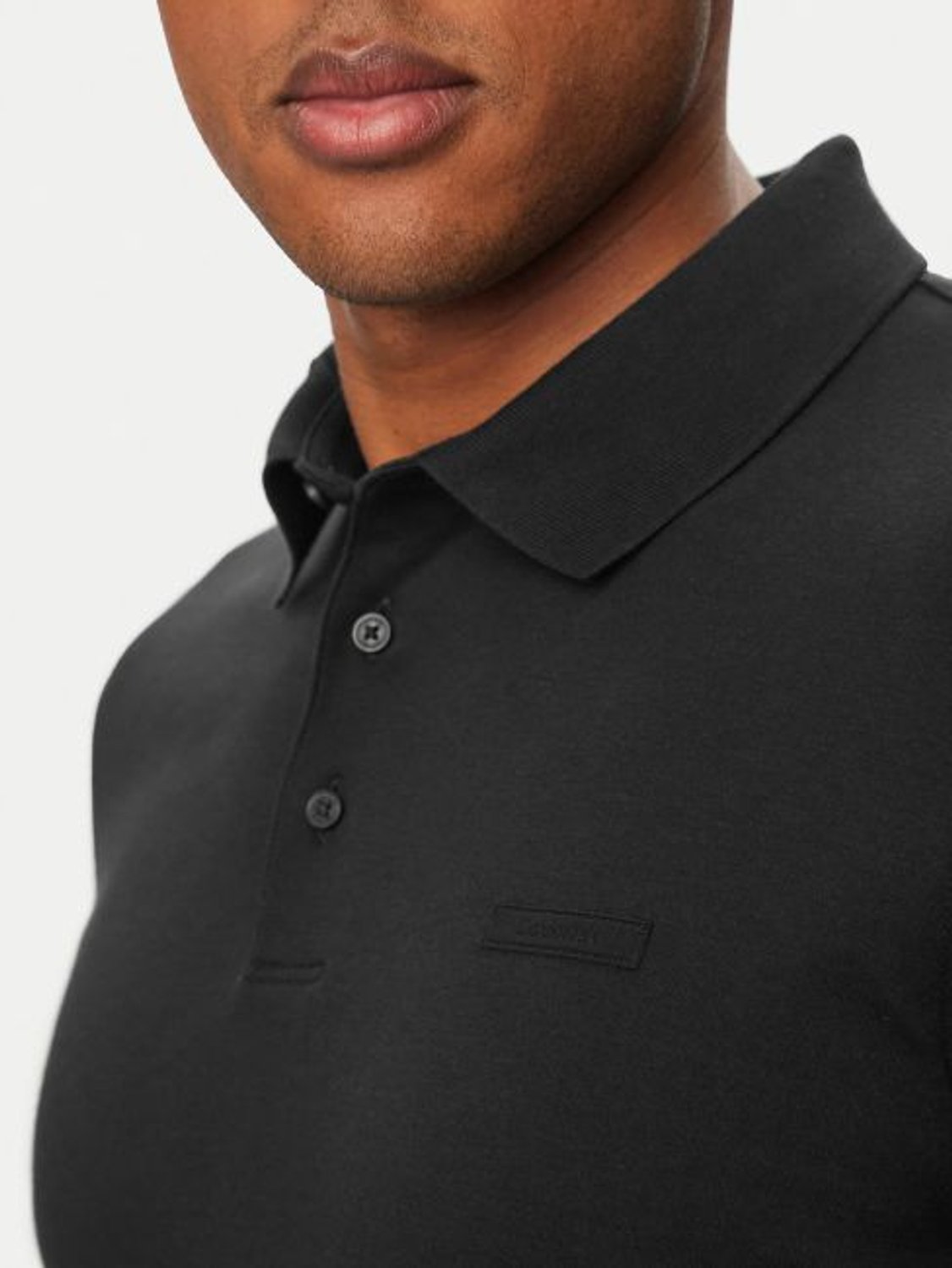 SİYAH LOGOLU ERKEK POLO T-SHIRT
