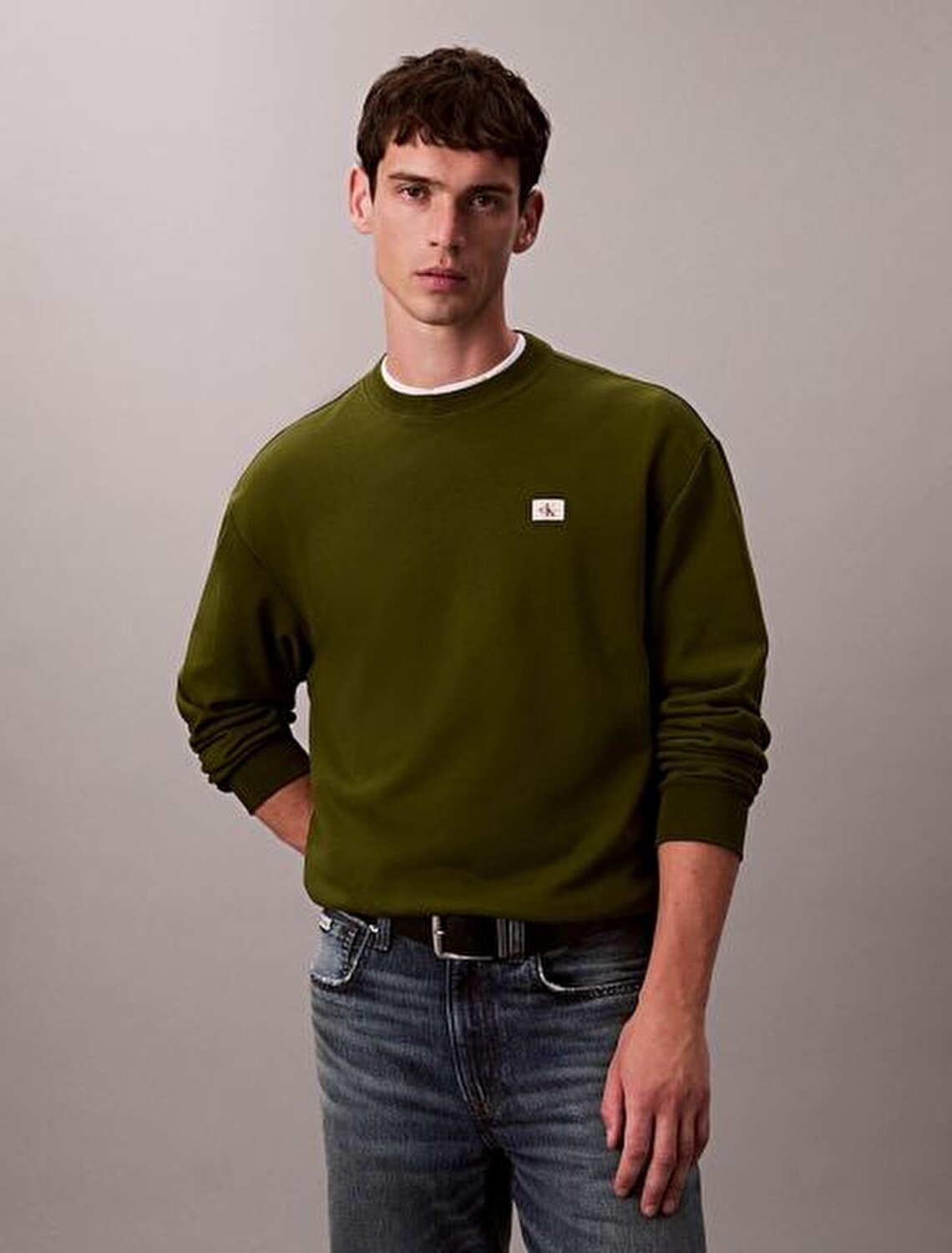 YEŞİL LOGOLU ERKEK SWEATSHIRT