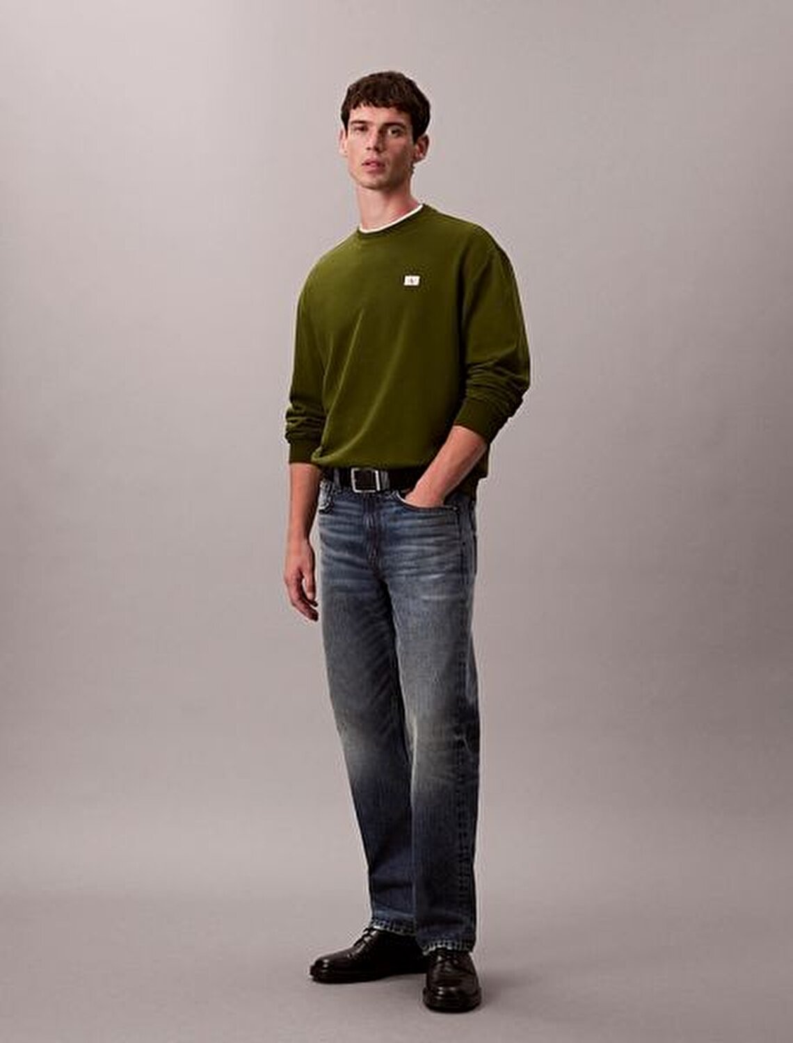 YEŞİL LOGOLU ERKEK SWEATSHIRT