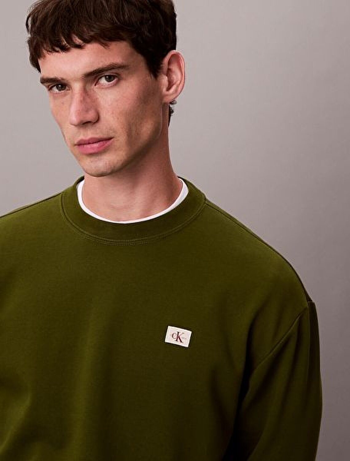 YEŞİL LOGOLU ERKEK SWEATSHIRT