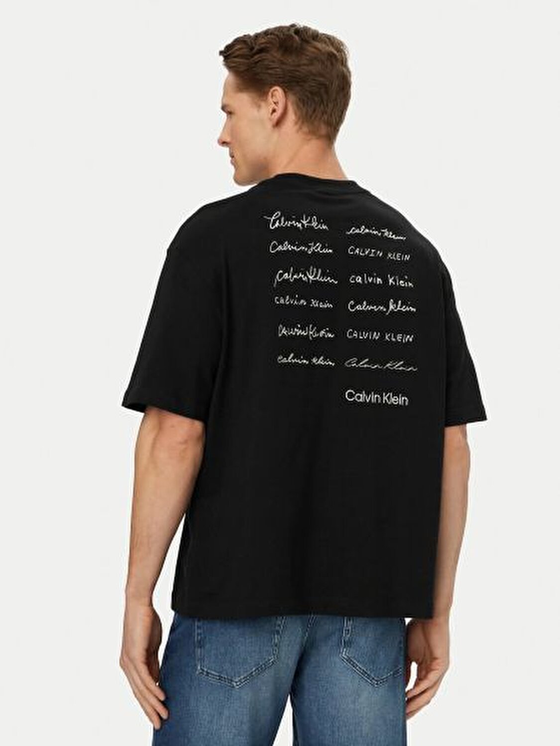 SİYAH LOGOLU ERKEK T-SHIRT