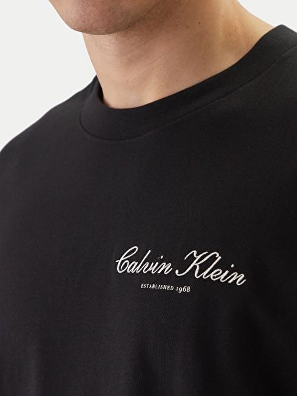 SİYAH LOGOLU ERKEK T-SHIRT