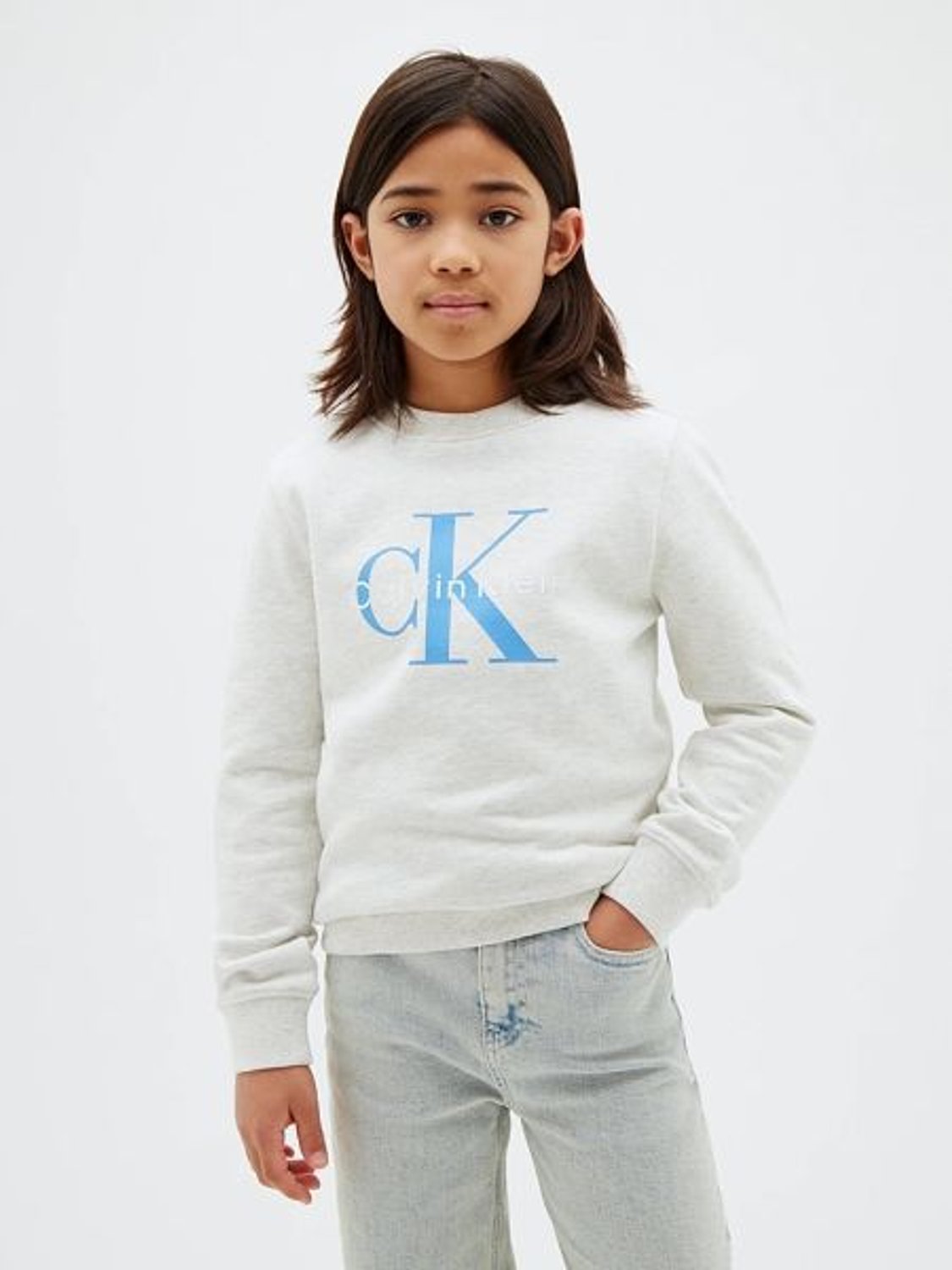 GRİ LOGOLU ÇOCUK SWEATSHIRT