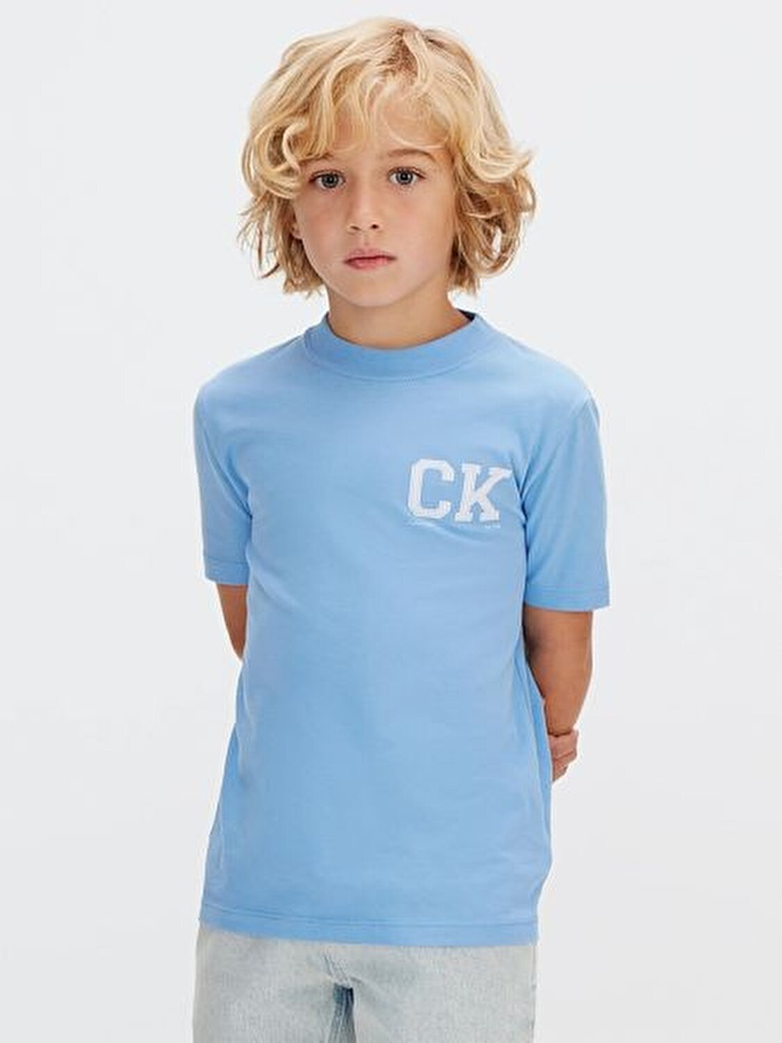 MAVİ LOGOLU ERKEK ÇOCUK T-SHIRT