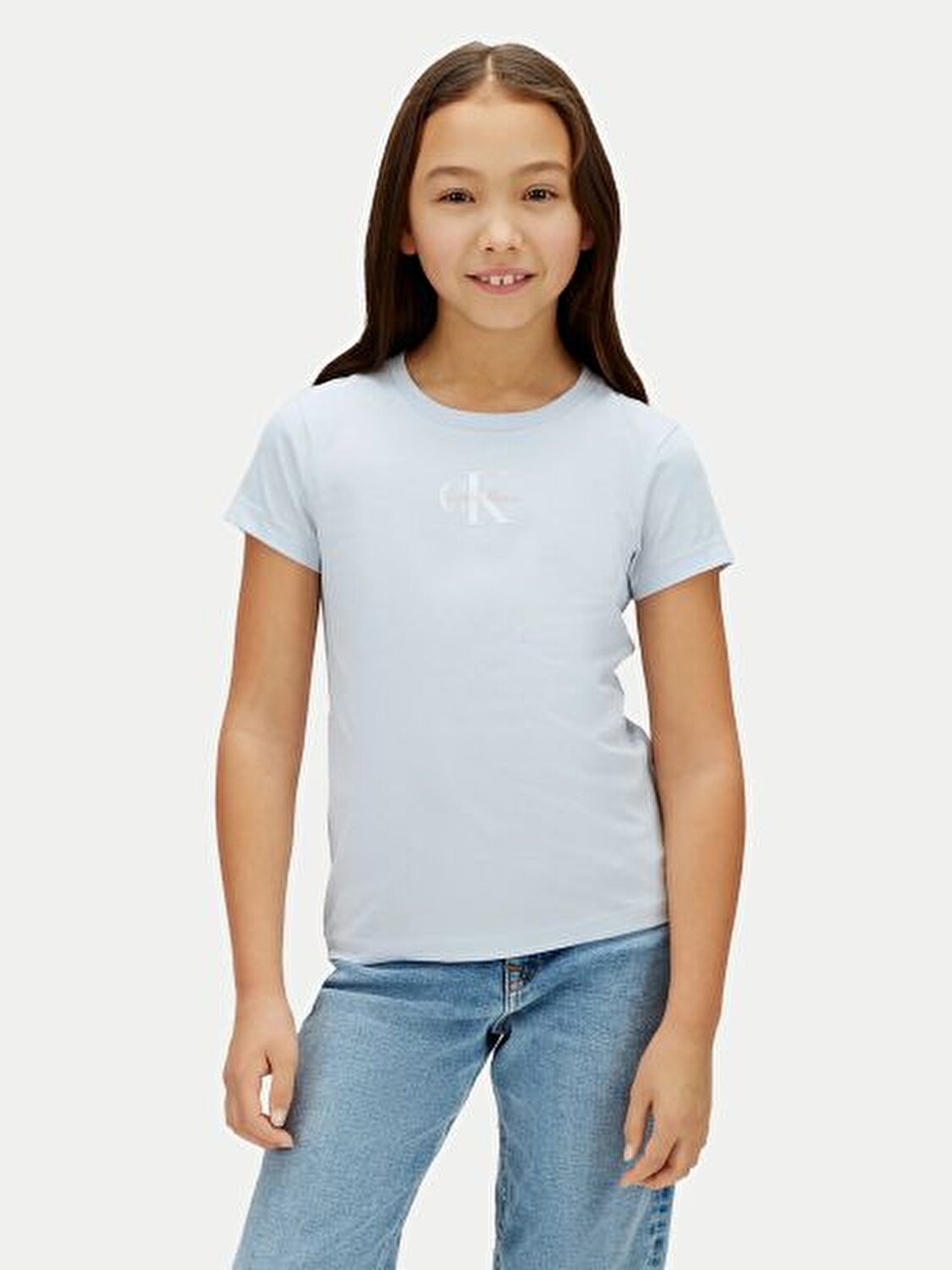 MAVİ LOGOLU KIZ ÇOCUK T-SHIRT