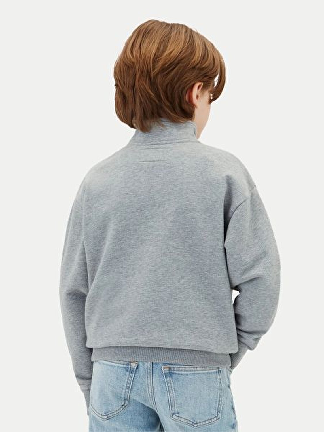 GRİ FERMUARLI ERKEK ÇOCUK SWEATSHIRT