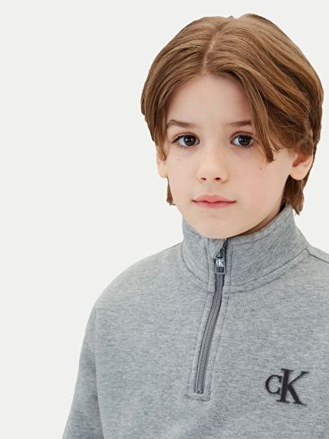 GRİ FERMUARLI ERKEK ÇOCUK SWEATSHIRT