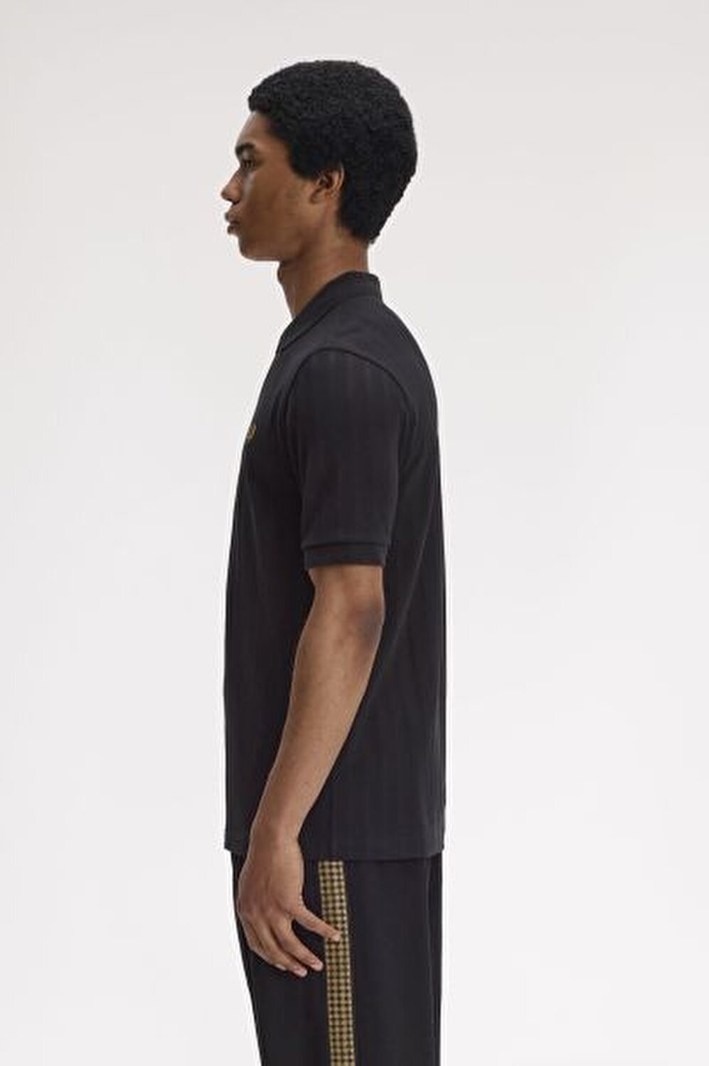 SİYAH LOGOLU ERKEK POLO T-SHIRT