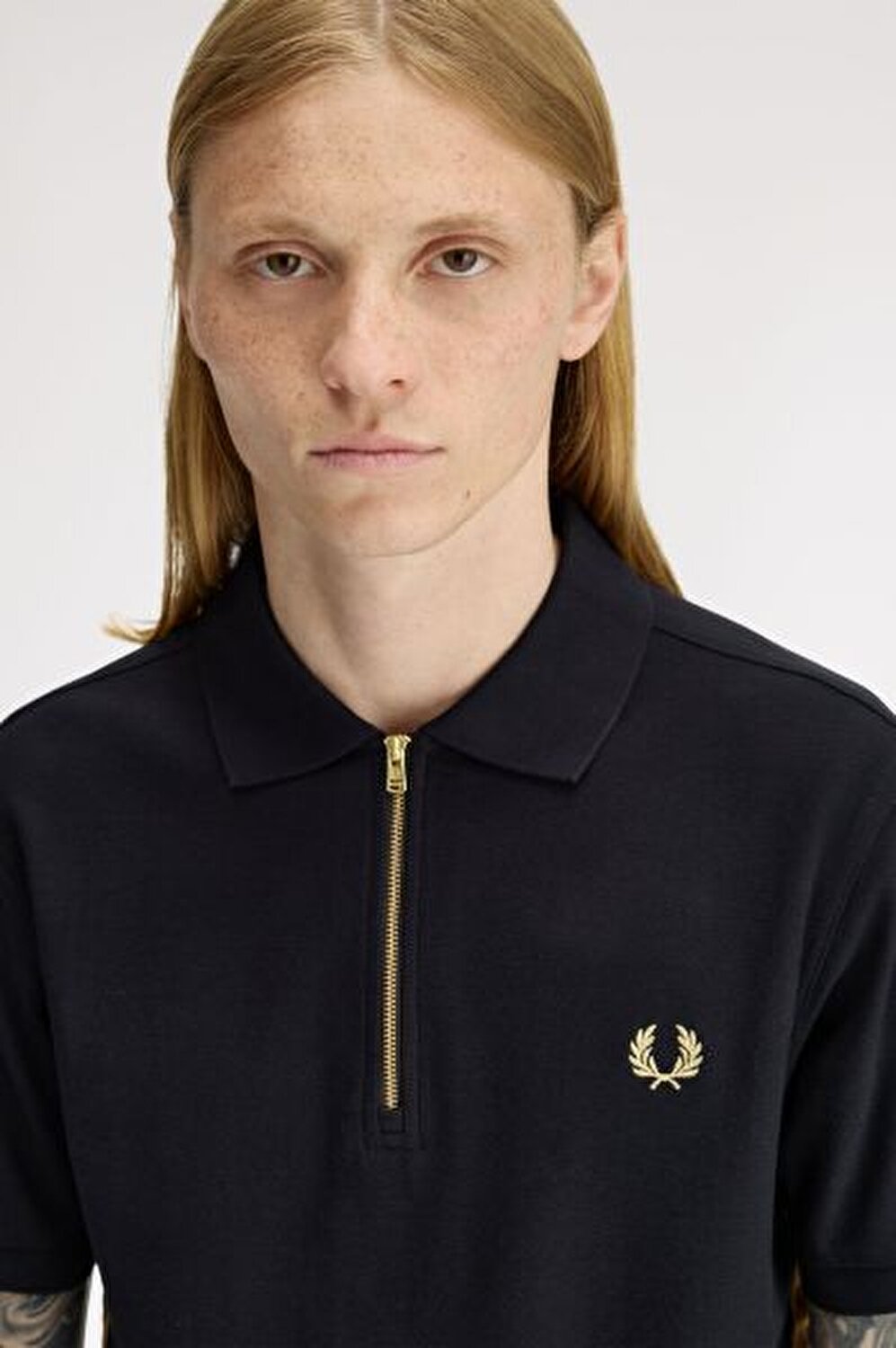 SİYAH LOGOLU ERKEK POLO T-SHIRT