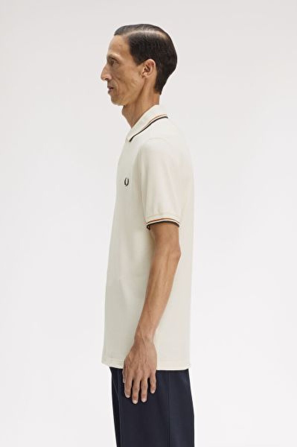 EKRU LOGOLU ERKEK POLO T-SHIRT