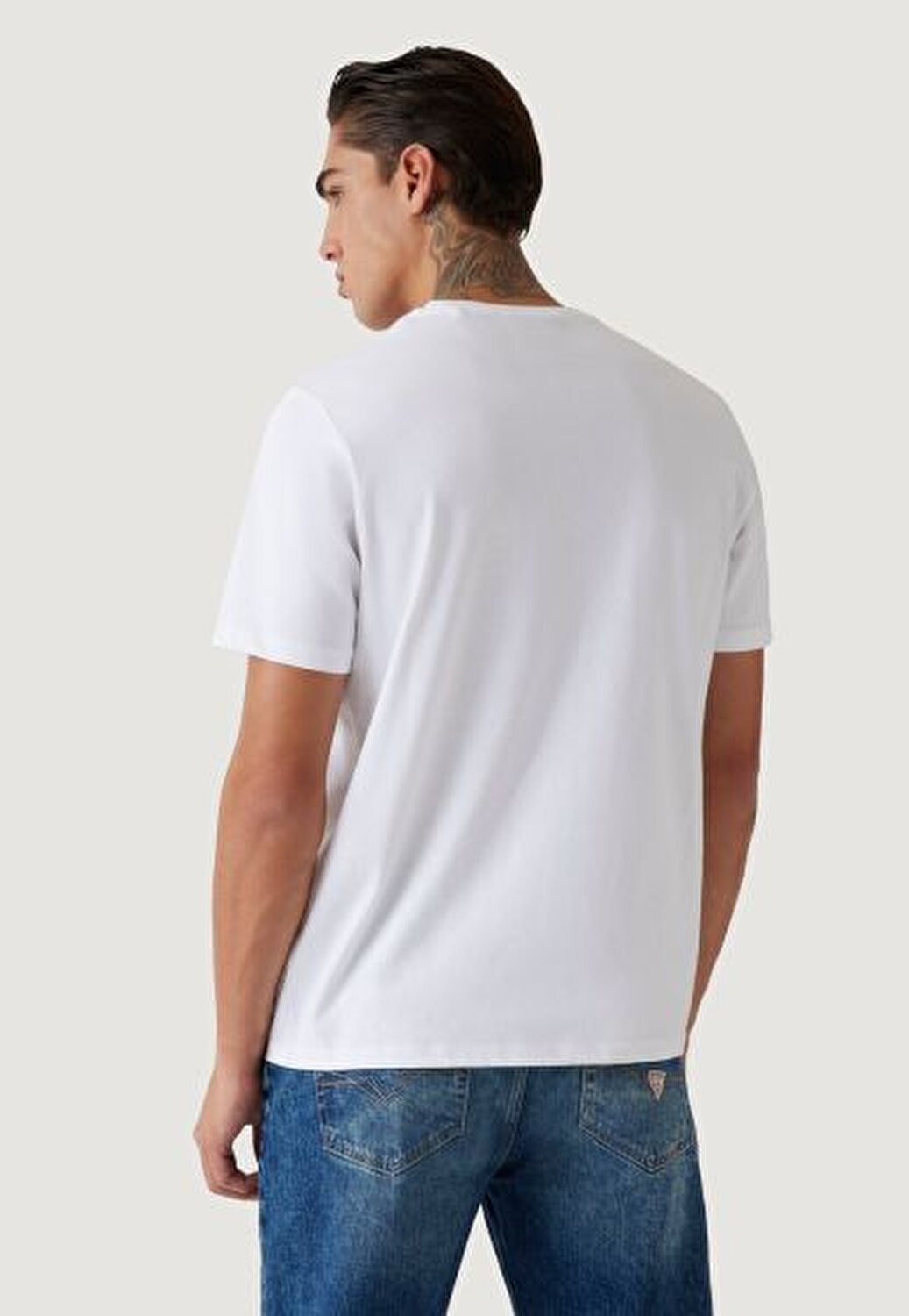 BEYAZ ERKEK LOGOLU T-SHIRT